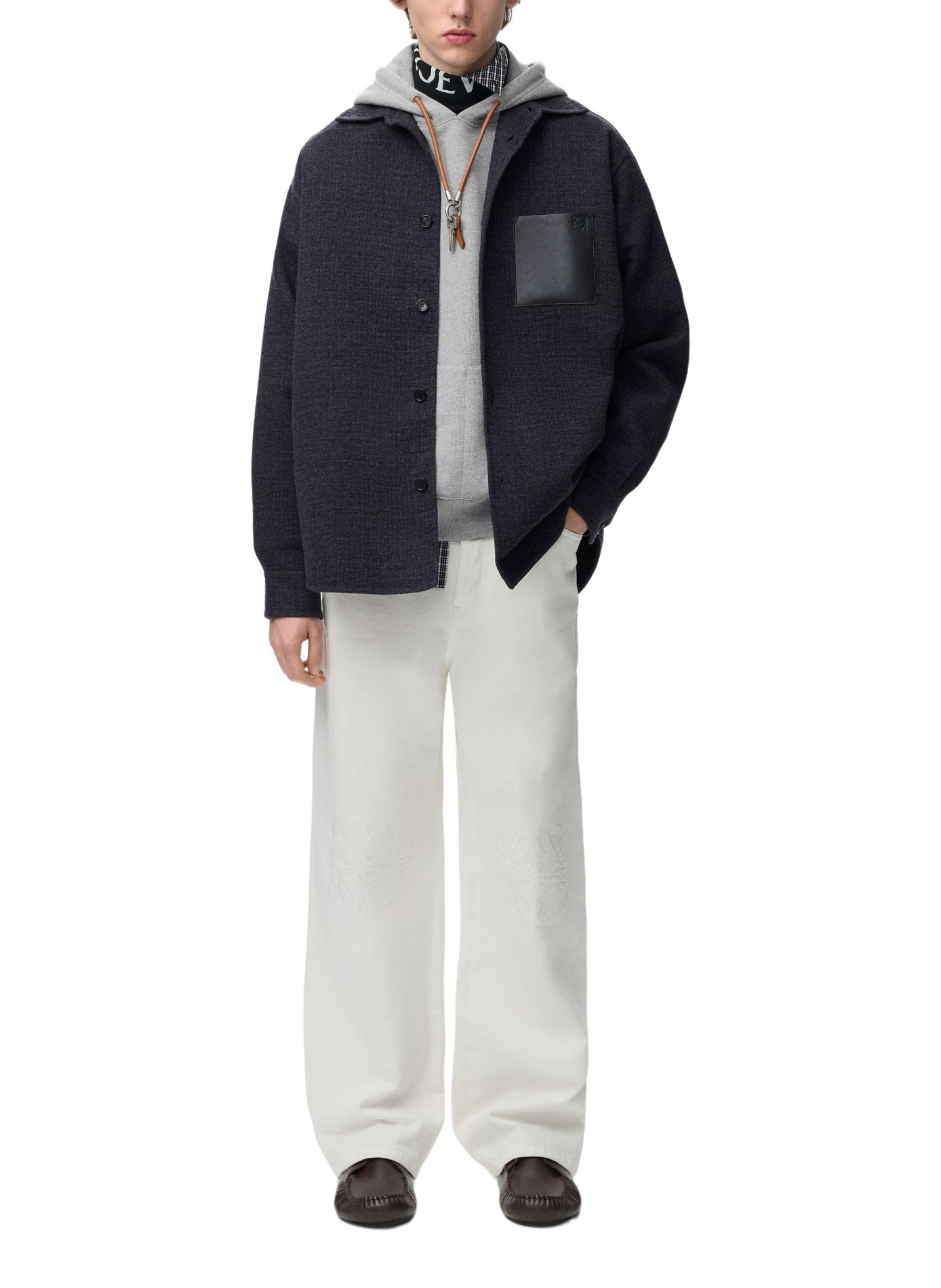 Wool-blend overshirt LOEWE Blue