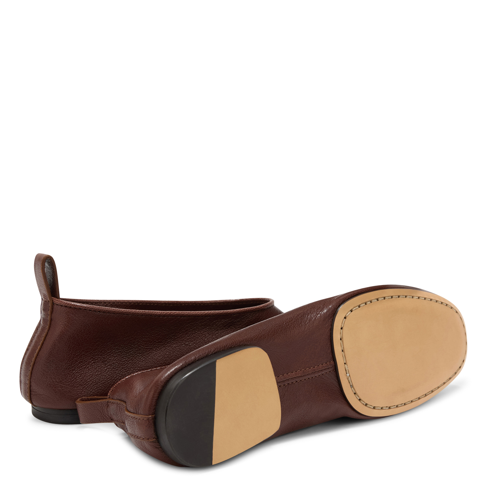 Ballerines en cuir bala | Marron SOEUR Femme