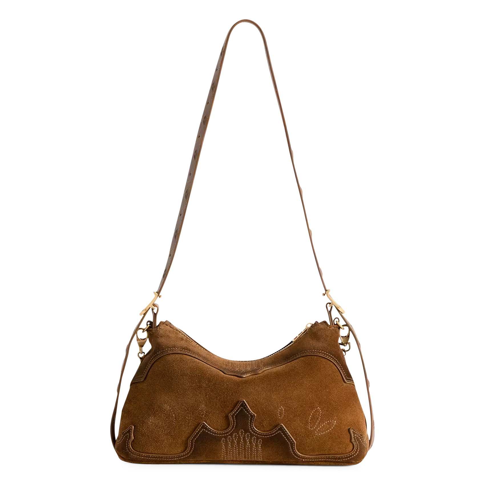 Schoudertas van mini-jim leer ZADIG&VOLTAIRE Bruin