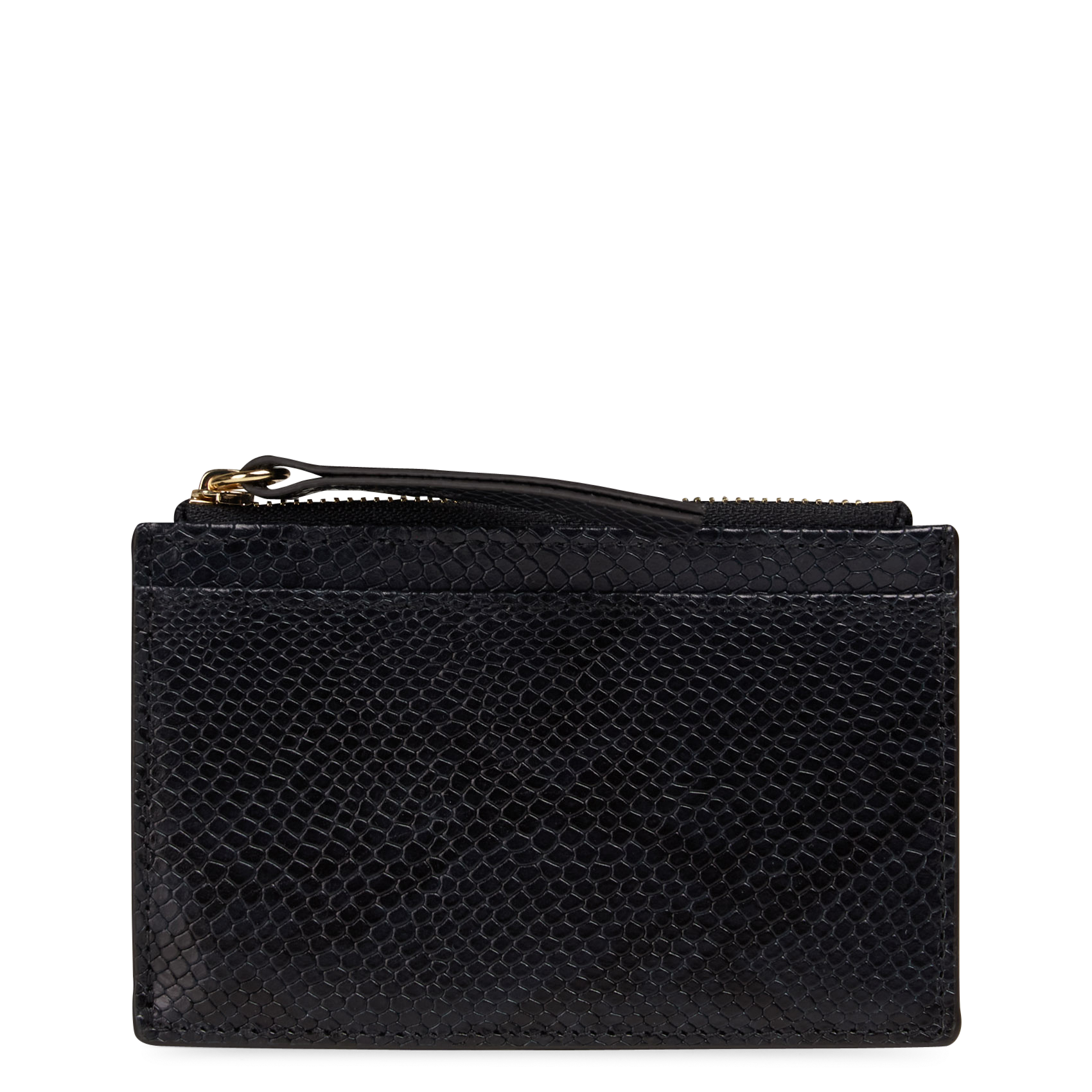 Porte carte imprimé en cuir valentin MAISON 123 Noir