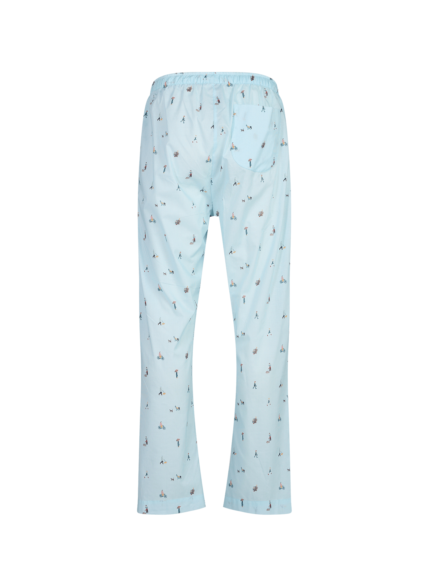 Pyjamahose mit Streifen aus Baumwolle DEREK ROSE Blau