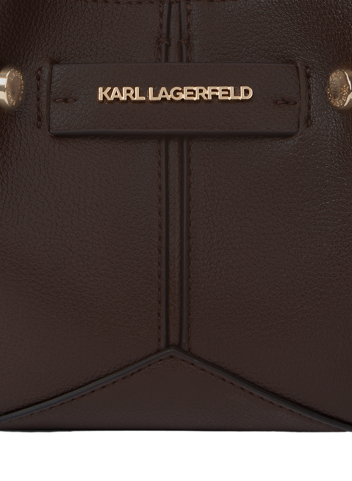Handbag K/Pierced mini KARL LAGERFELD Brown