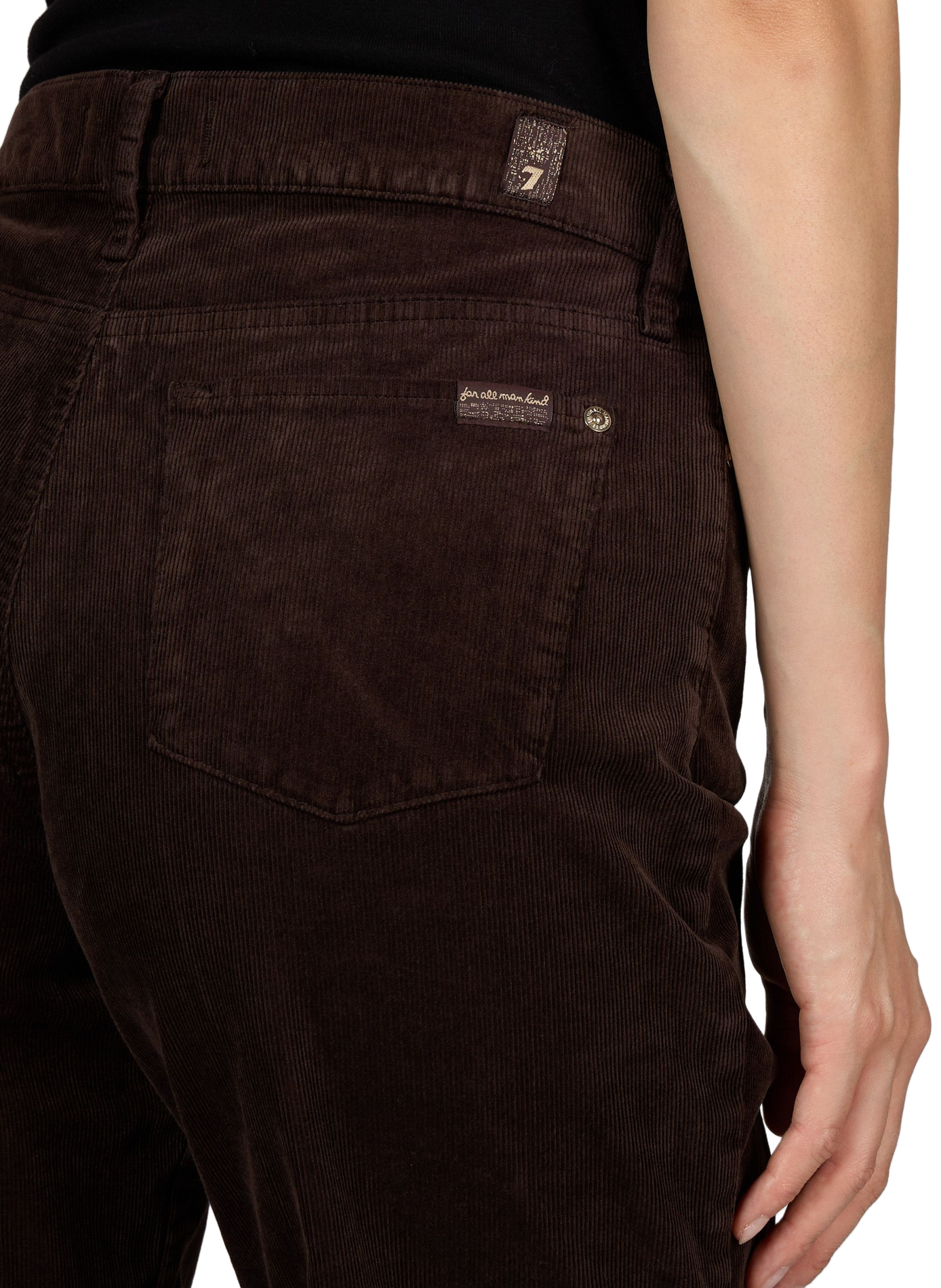 Katoenen corduroy Lotta jeans 7 FOR ALL MANKIND Bruin