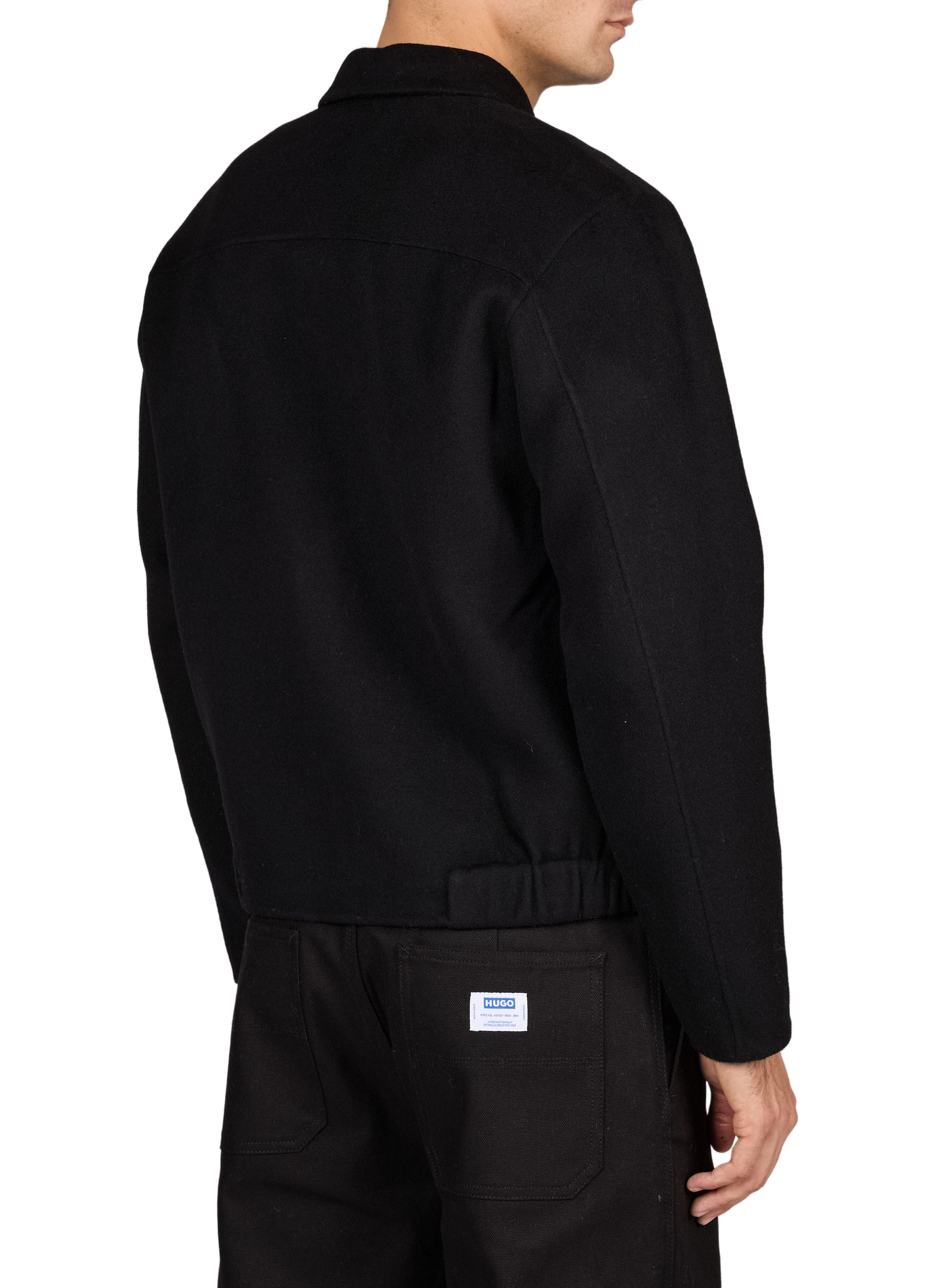 Straight zip-up wool blend jacket NN.07 Black