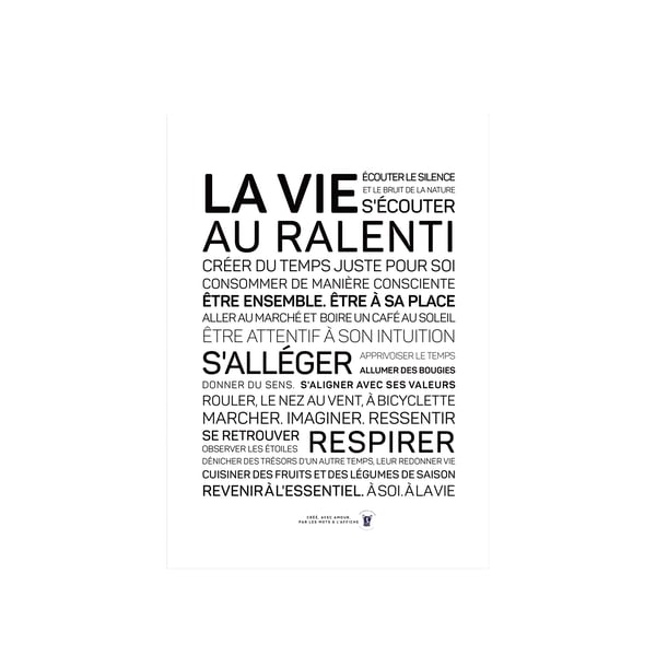 Affiche La vie au ralenti