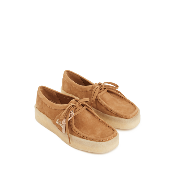 Clarks Wallabee Flat Shoes In White