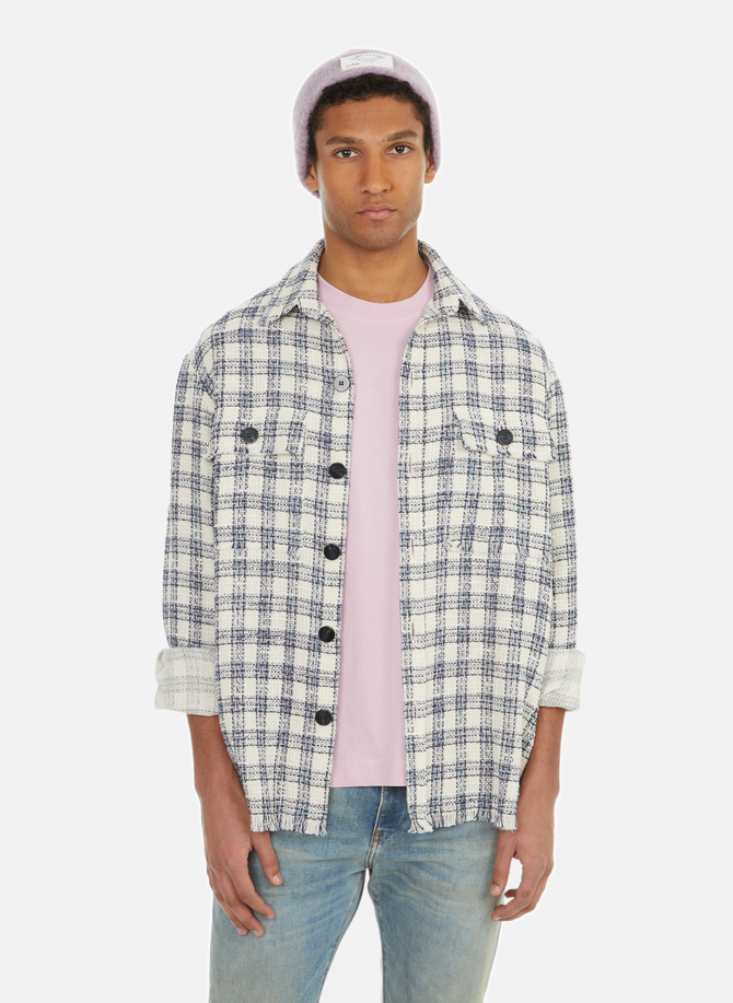 Embroidered check jacket CALEB
