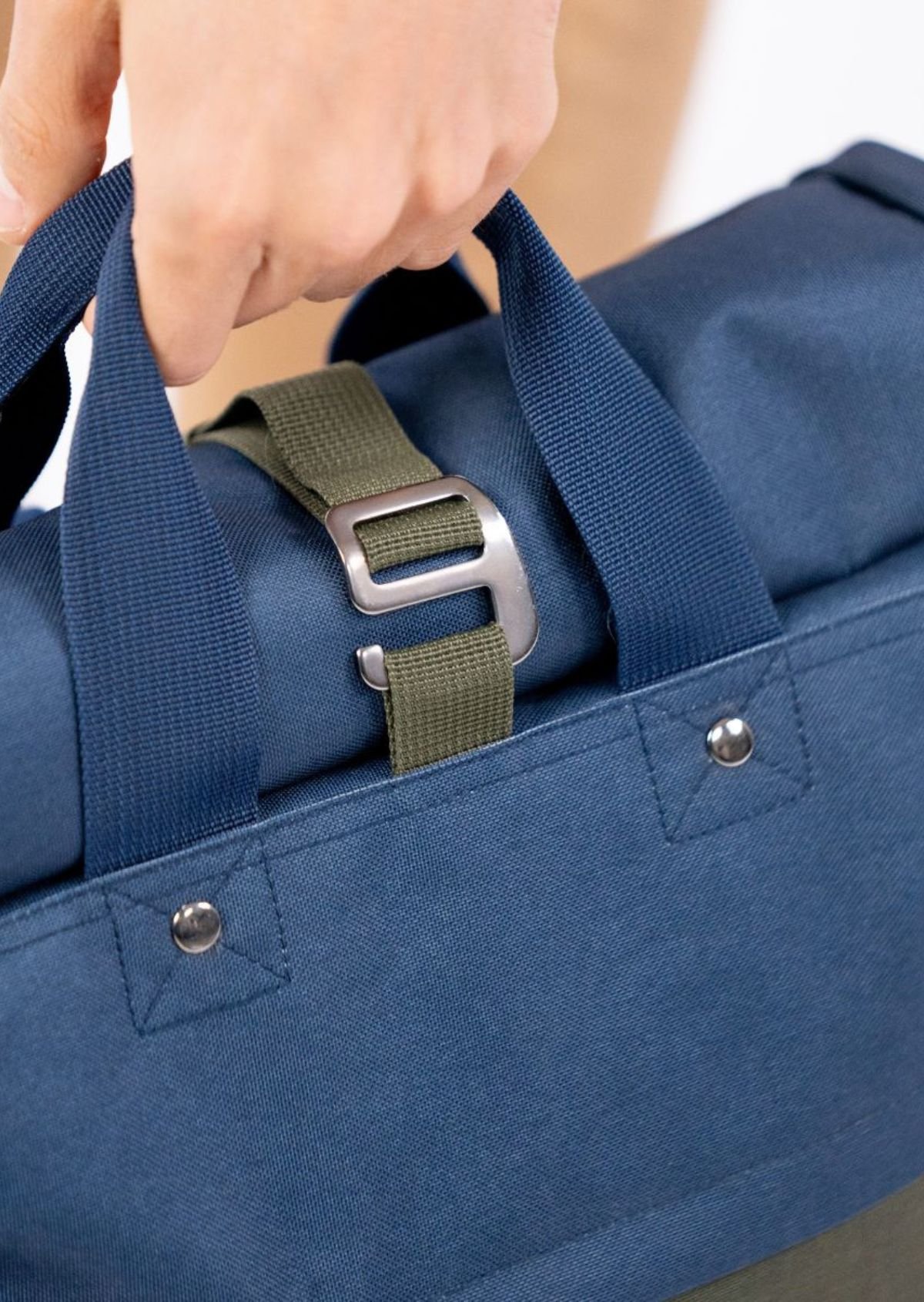 Sac à dos en polyester recyclé rolltop BILLYBELT Bleu