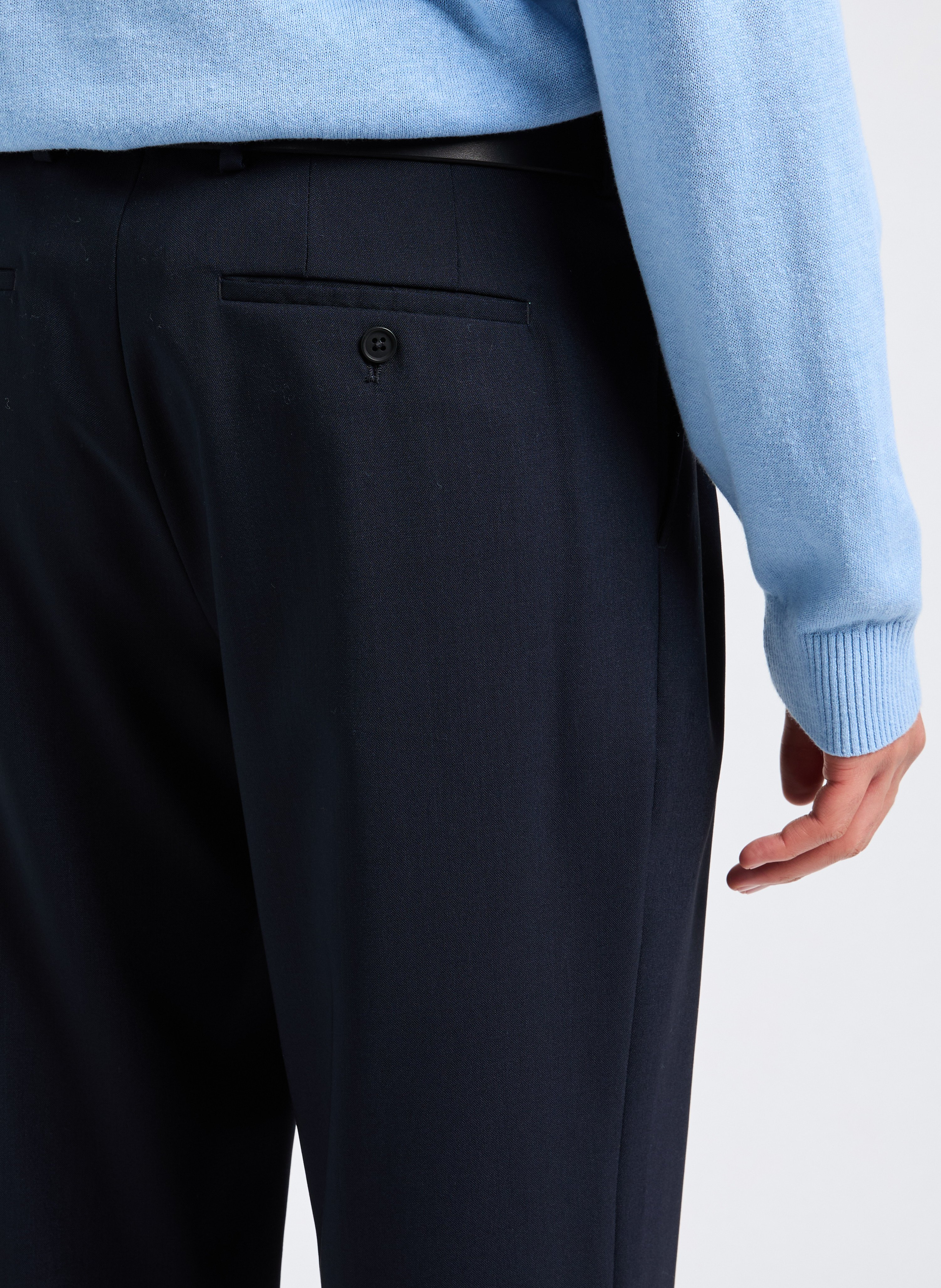 Cropped wool trousers SAISON 1865 Blue