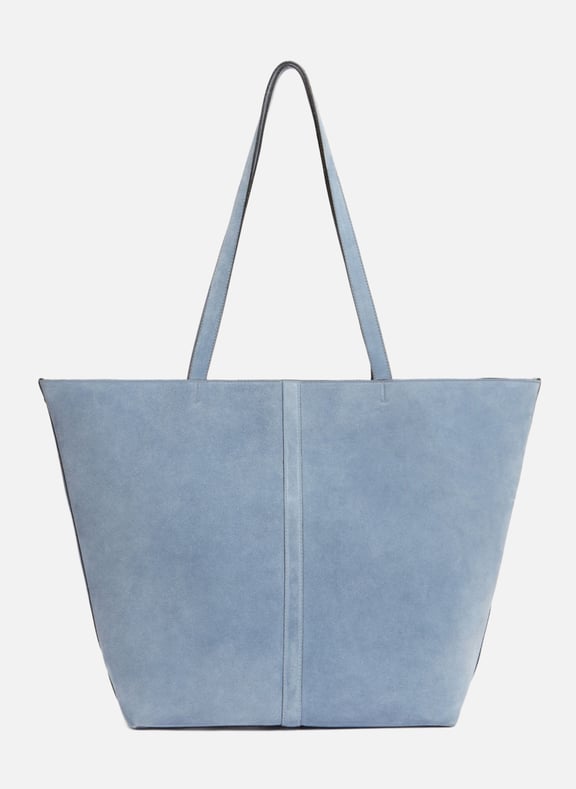 Grand cabas daily en cuir velours Bleu by VANESSA BRUNO VANESSA BRUNO Grand cabas daily en cuir velours Bleu
