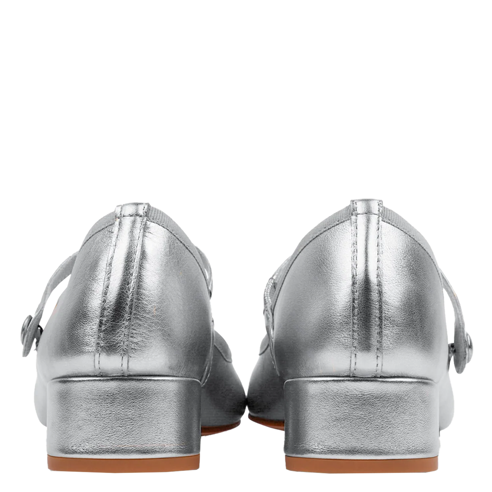 Babies en cuir rose REPETTO Argent