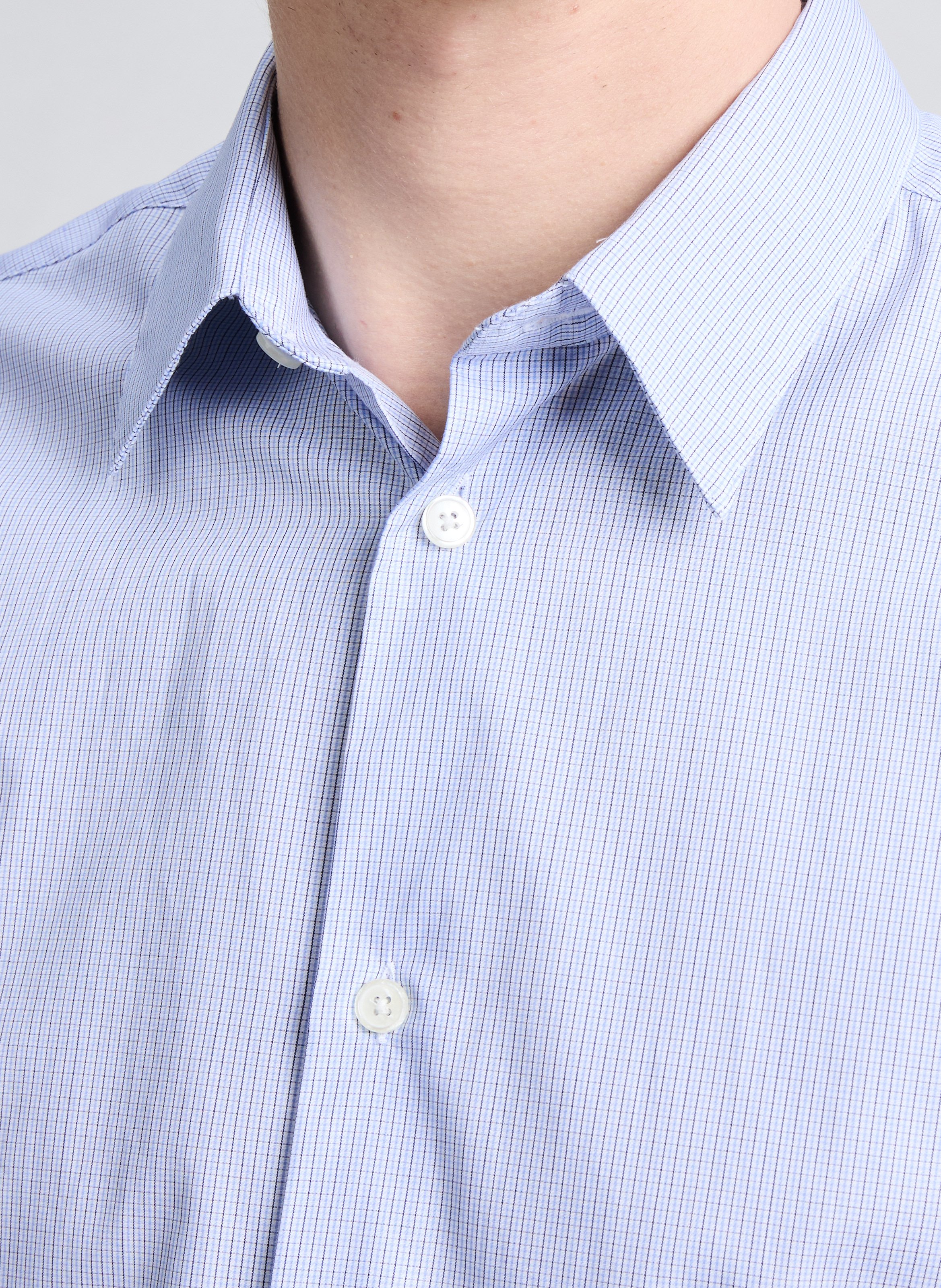 Chemise à carreaux slim AU PRINTEMPS PARIS Bleu