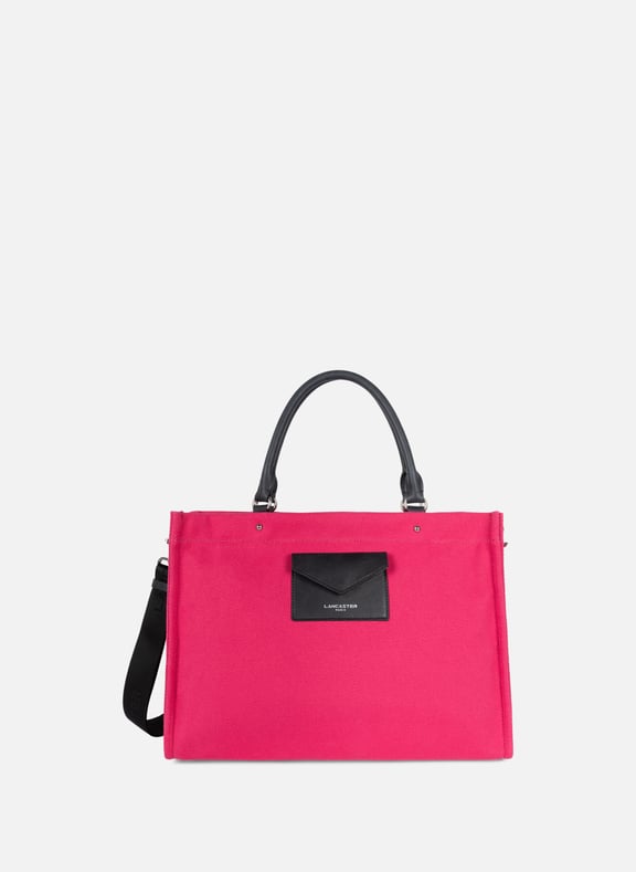 Large tote bag - Canvas Conscious Pink by LANCASTER LANCASTER Large tote bag - Canvas Conscious Pink