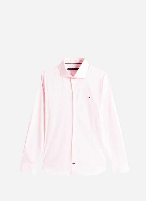 Fitted cotton shirt Pink by TOMMY HILFIGER TOMMY HILFIGER Fitted cotton shirt Pink