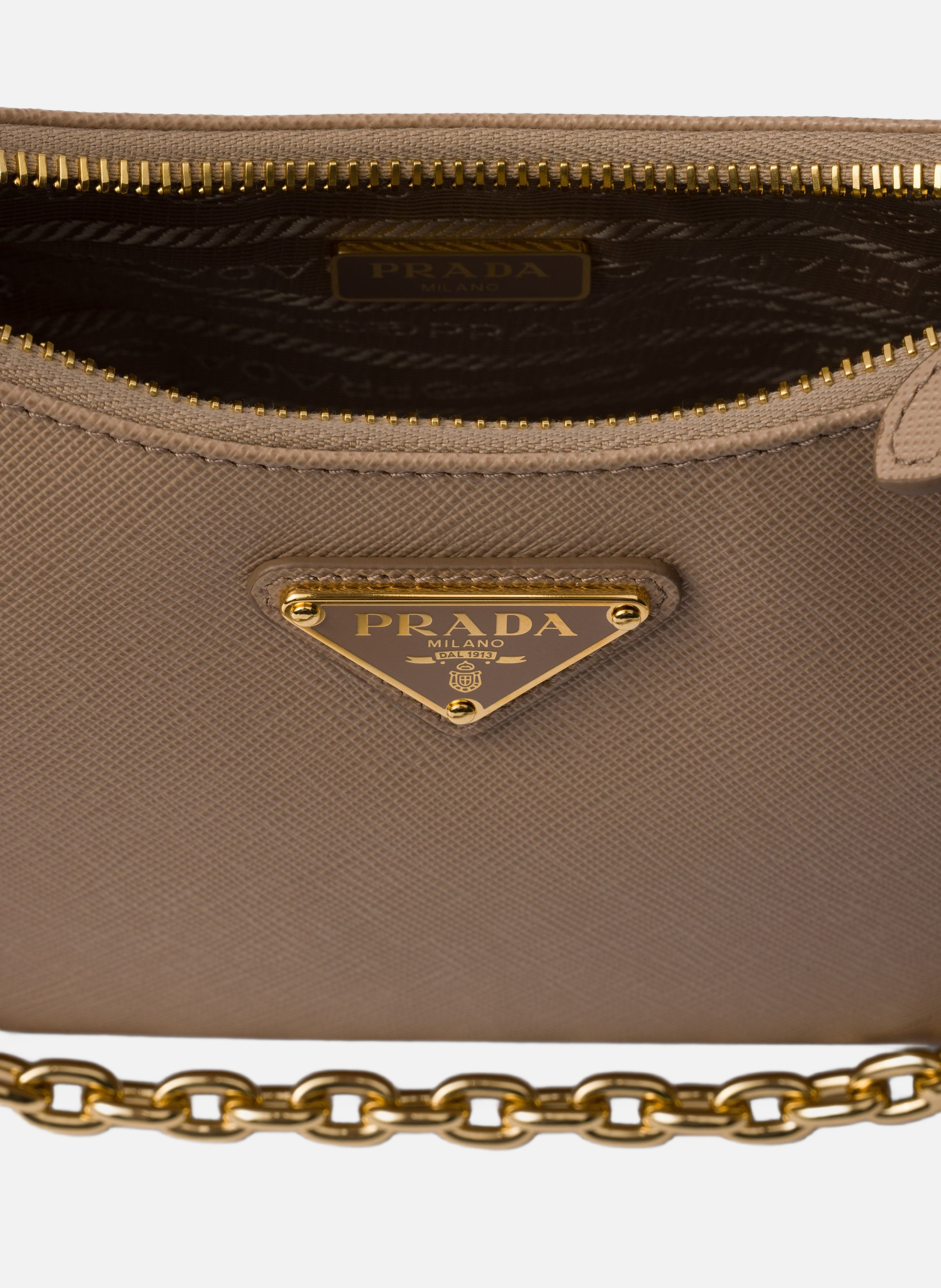 Sac prada re-edition 2005 en cuir saffiano PRADA Rose