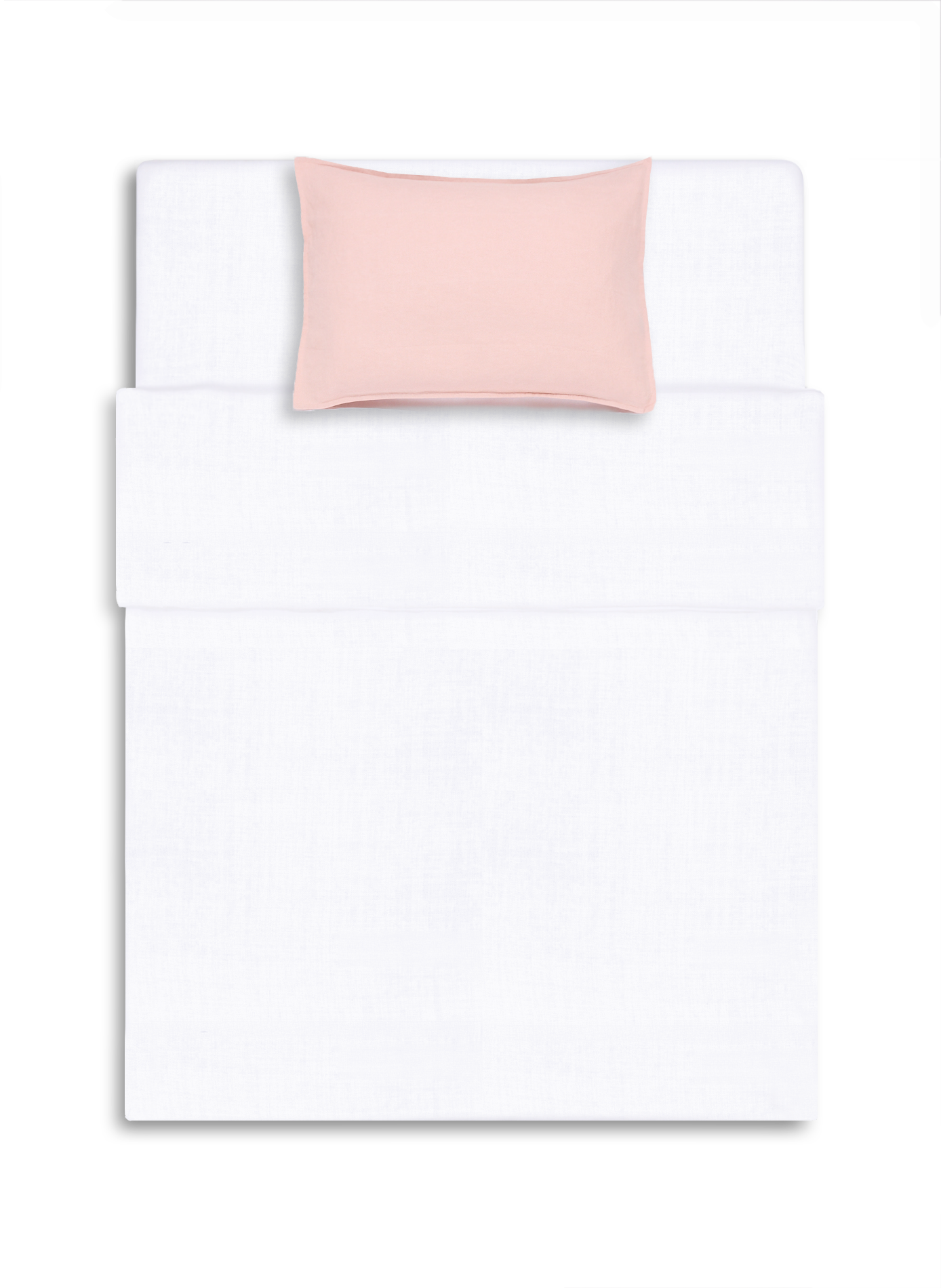 Taie d'oreiller en lin lavé AU PRINTEMPS PARIS Rose