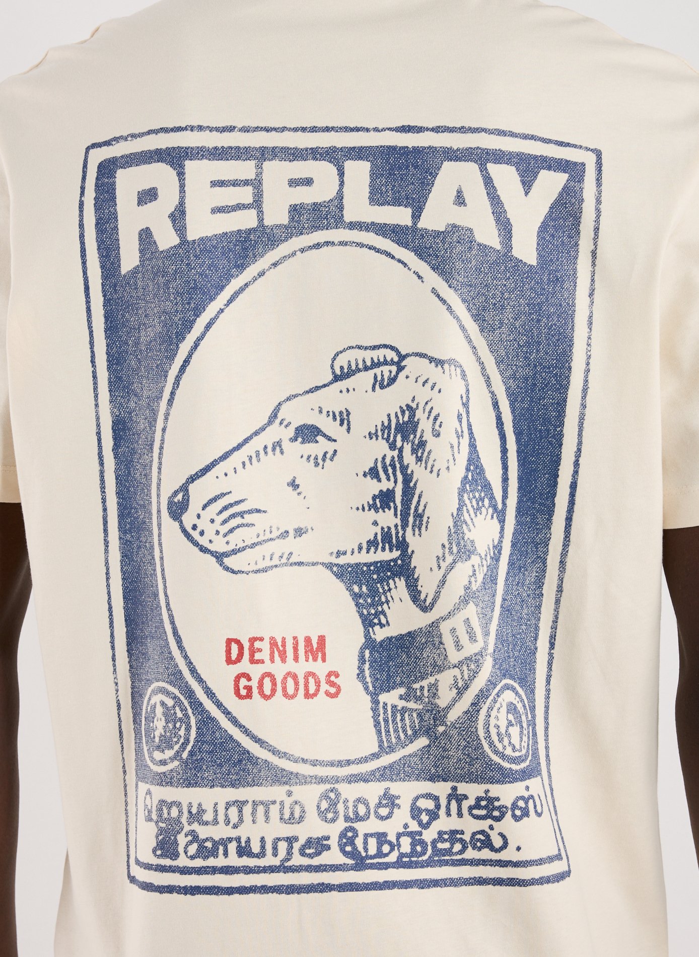 T-shirt droit en coton REPLAY Blanc