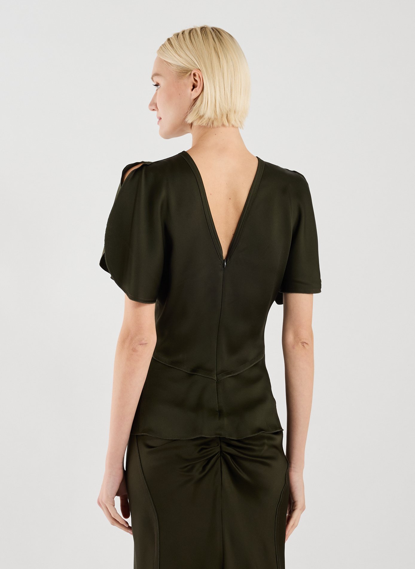 Fitted top VICTORIA BECKHAM Green