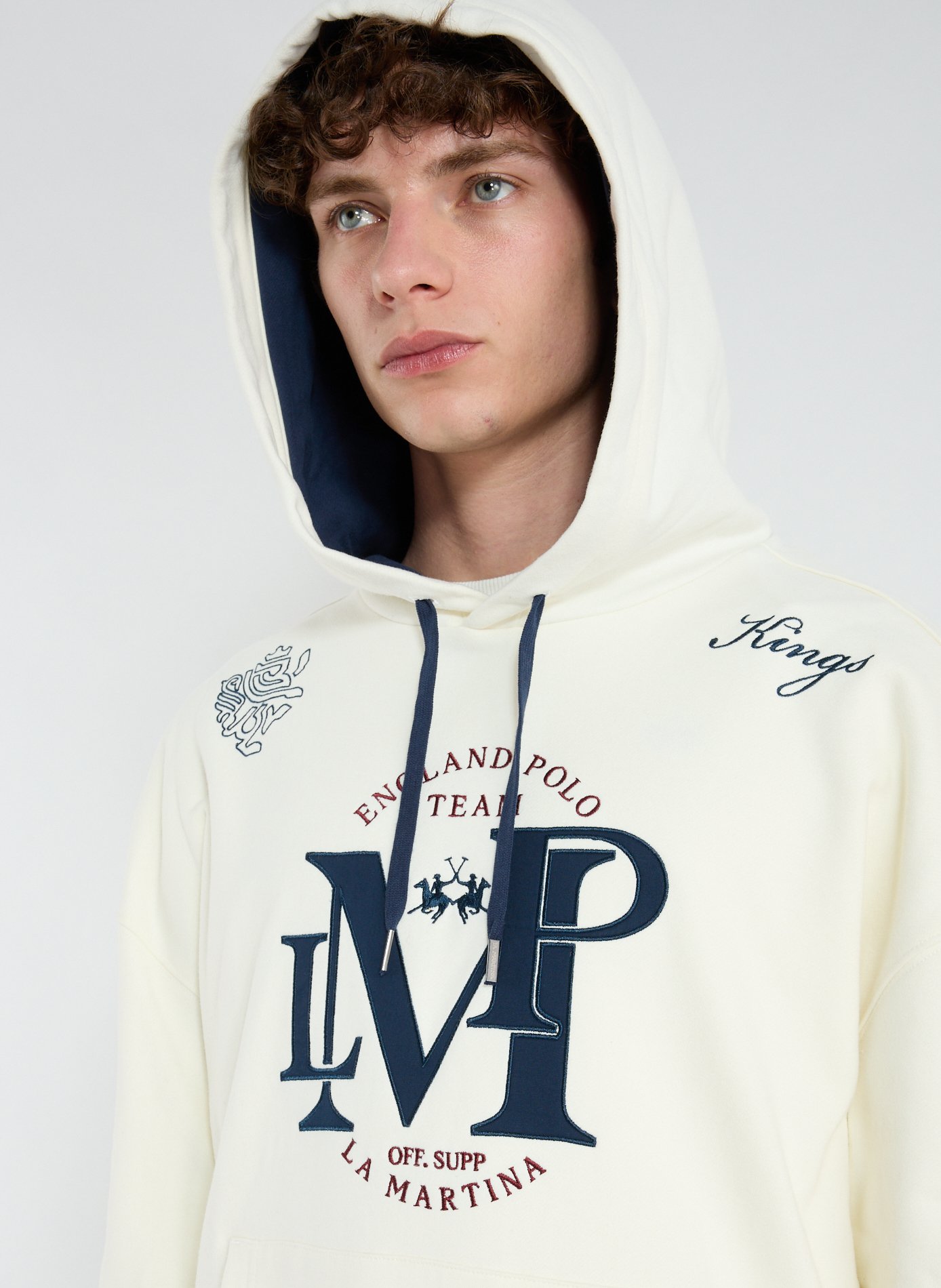 Sweat à capuche en coton LA MARTINA Blanc