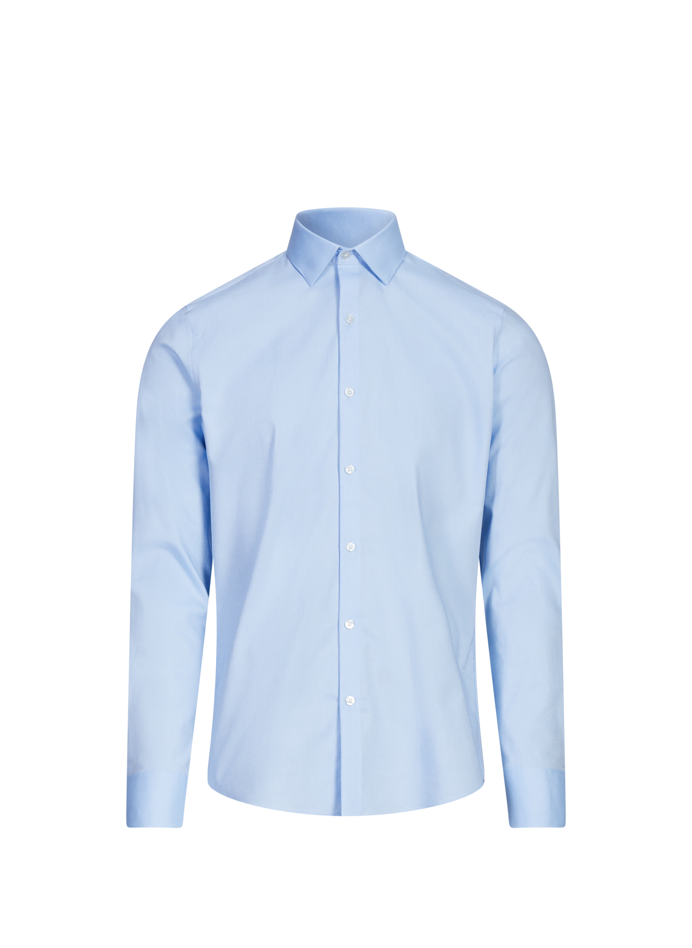 CALVIN KLEIN Slim cotton-blend shirt Blue