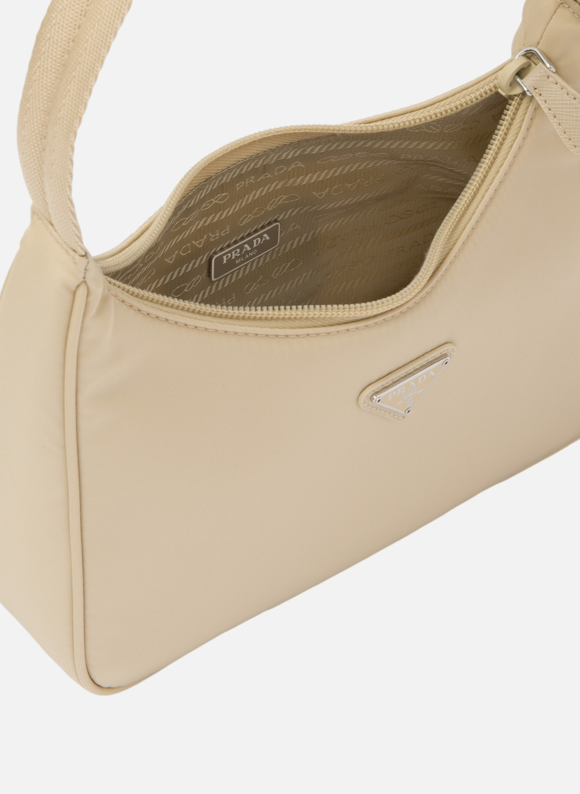 Mini sac re-edition 2000 en re-nylon PRADA Beige