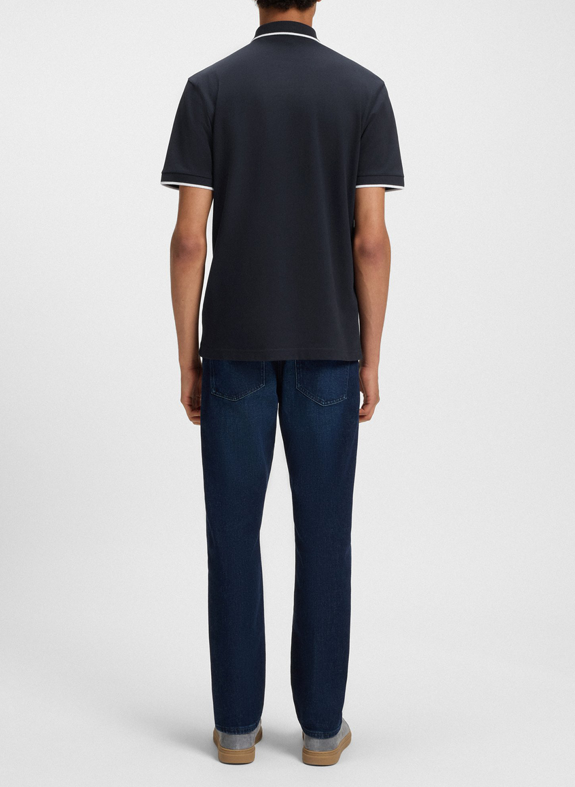 Polo slim-fit en coton stretch BOSS Bleu