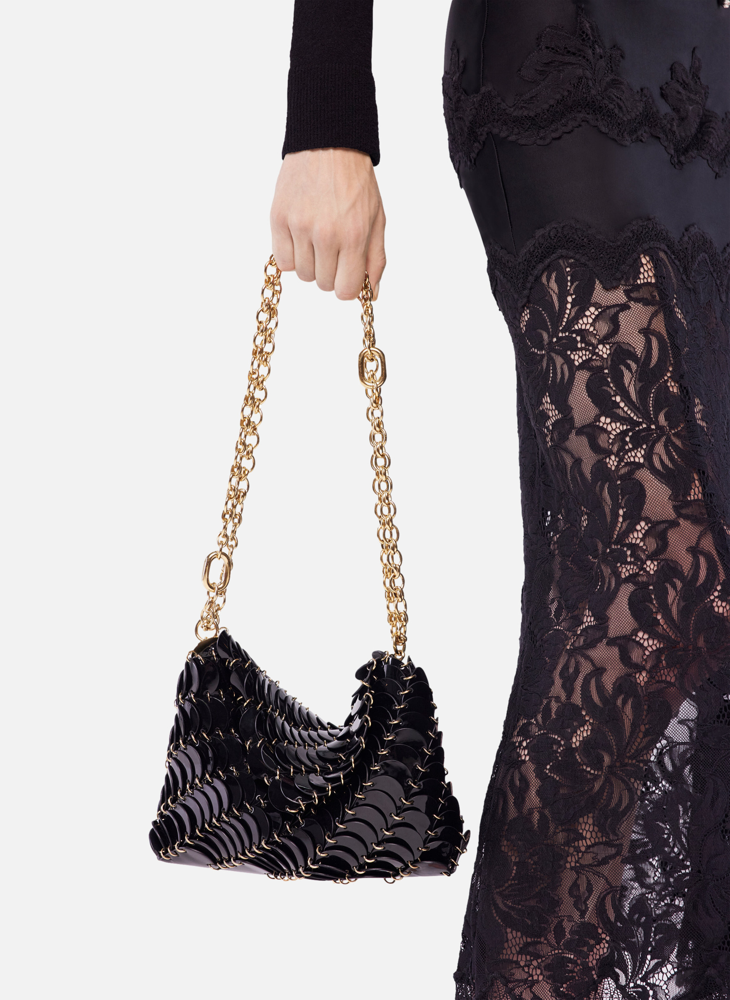 Sac en cuir paco night RABANNE Noir