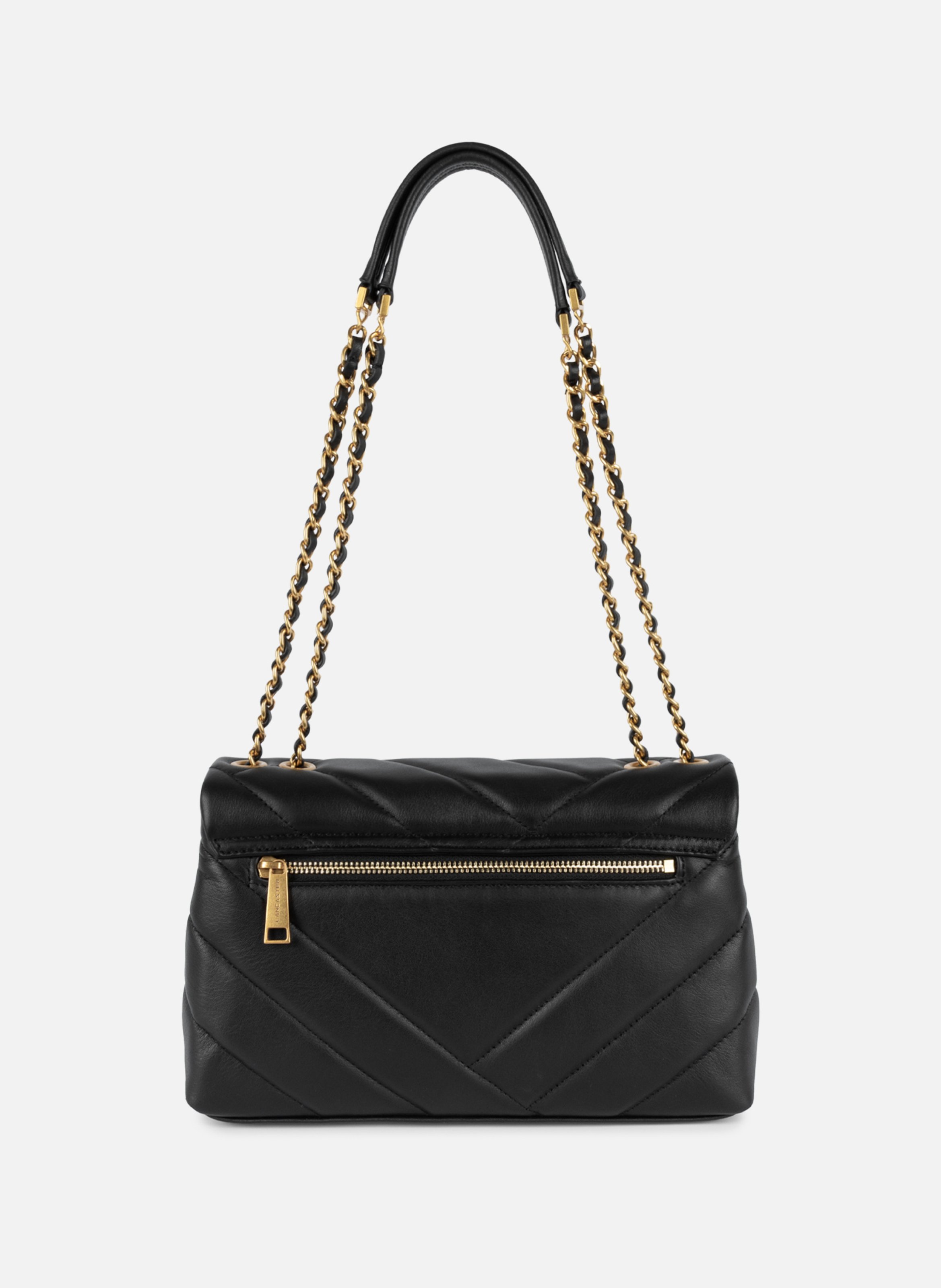 M shoulder bag - Soft Matelassé LANCASTER Black