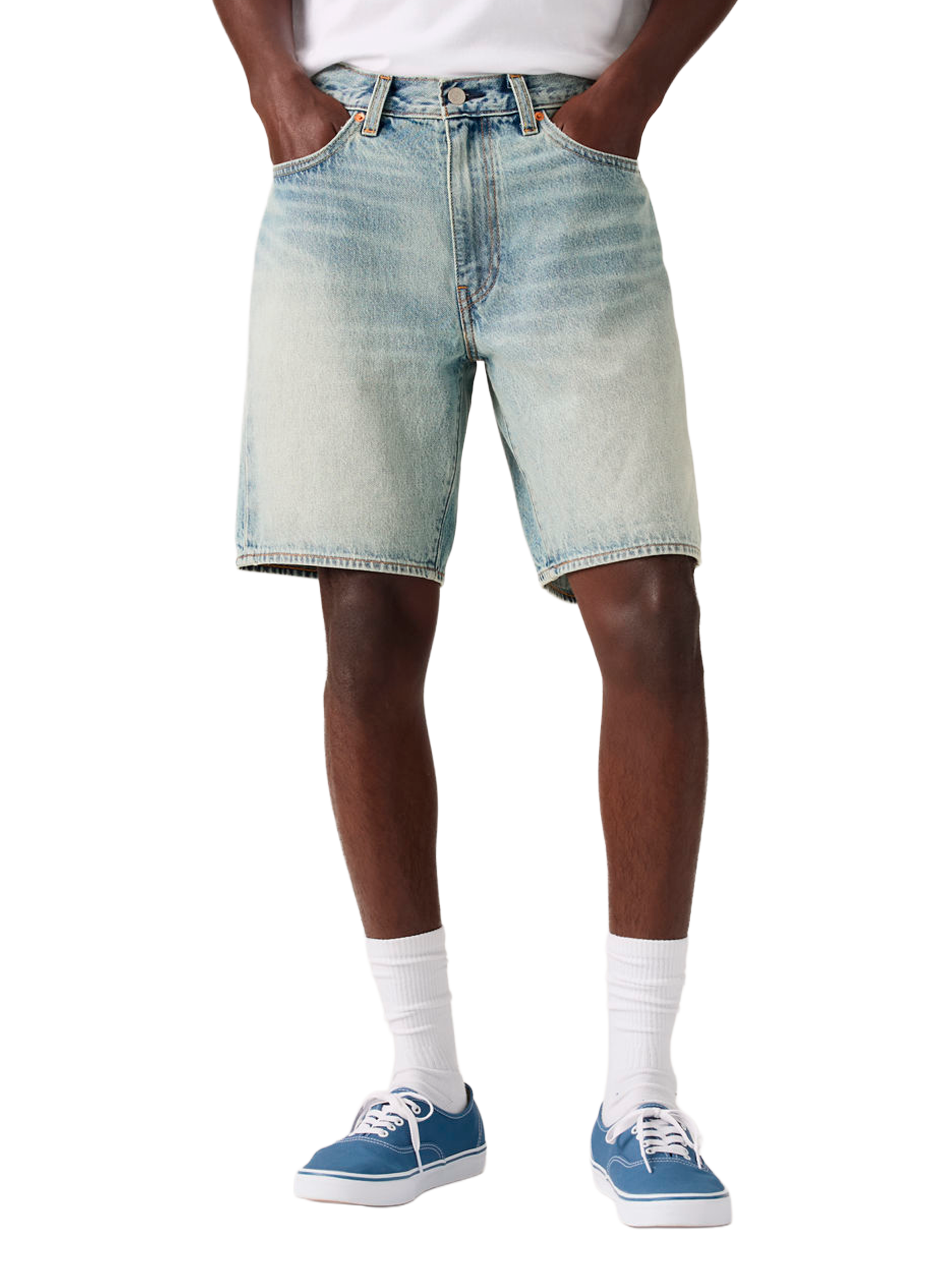 Bermuda délavé en coton mélangé LEVI'S Bleu