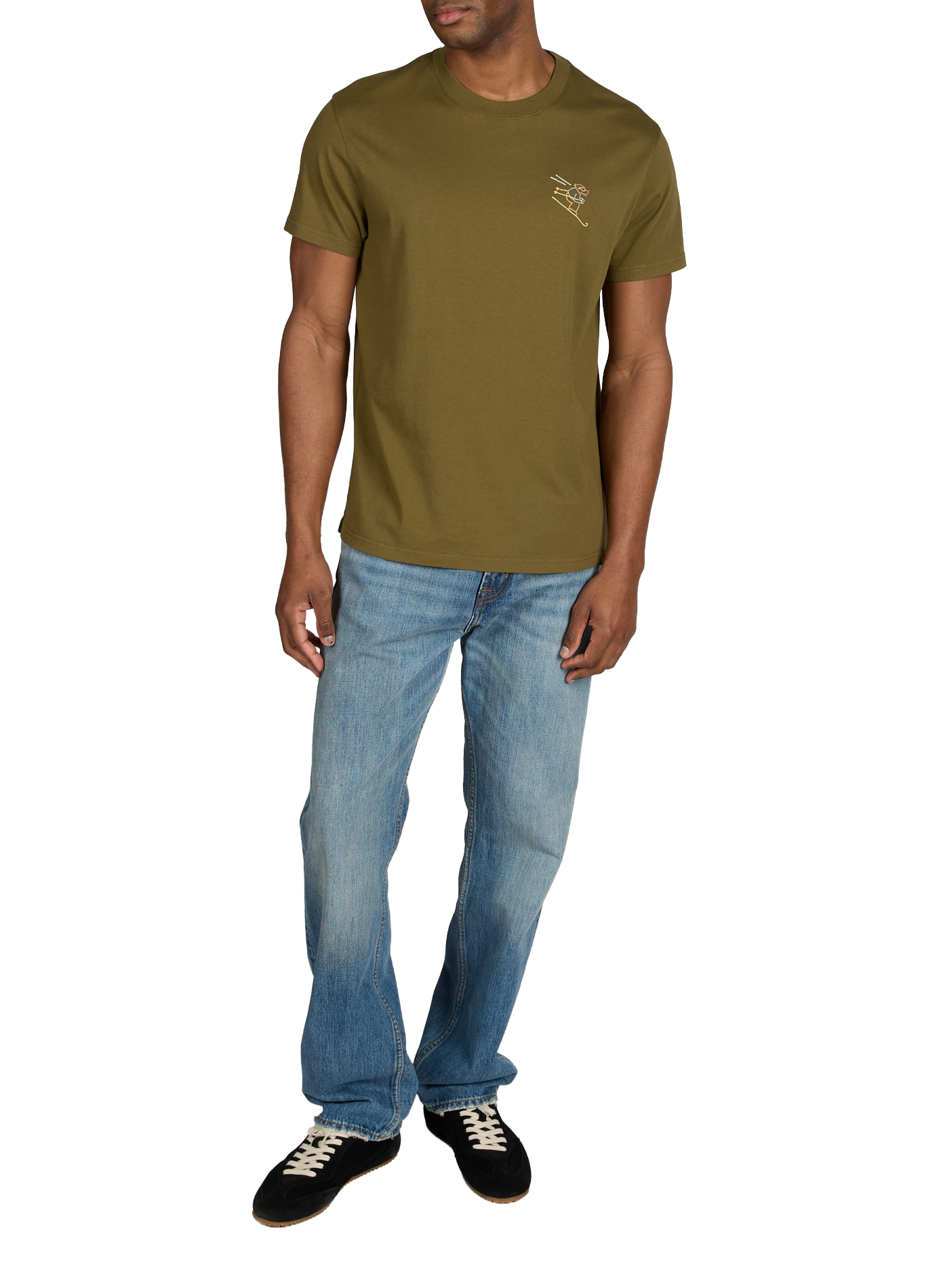 T-shirt Popincourt Schuss en coton MAISON LABICHE Vert