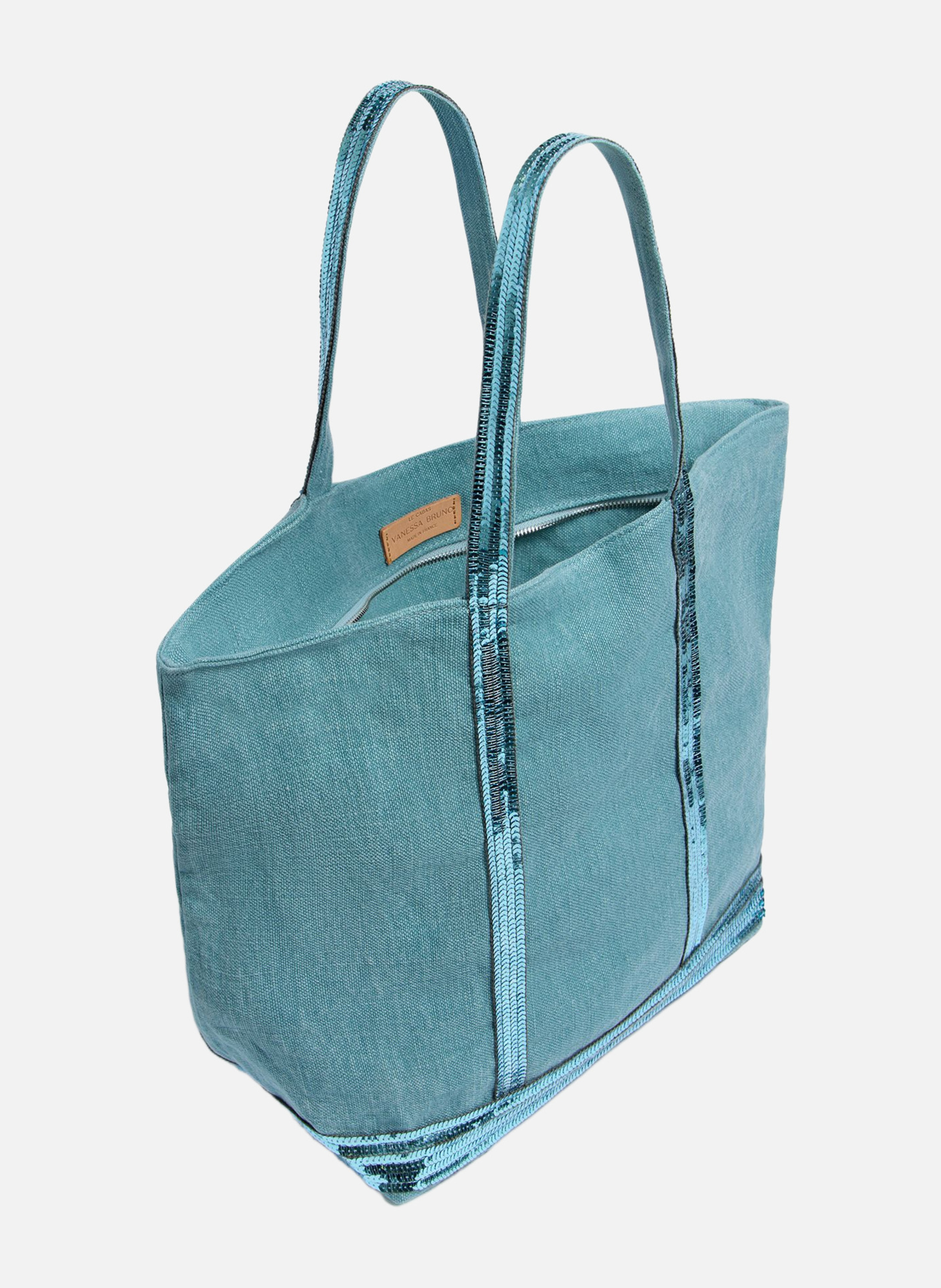 Cabas l zippé en lin VANESSA BRUNO Bleu