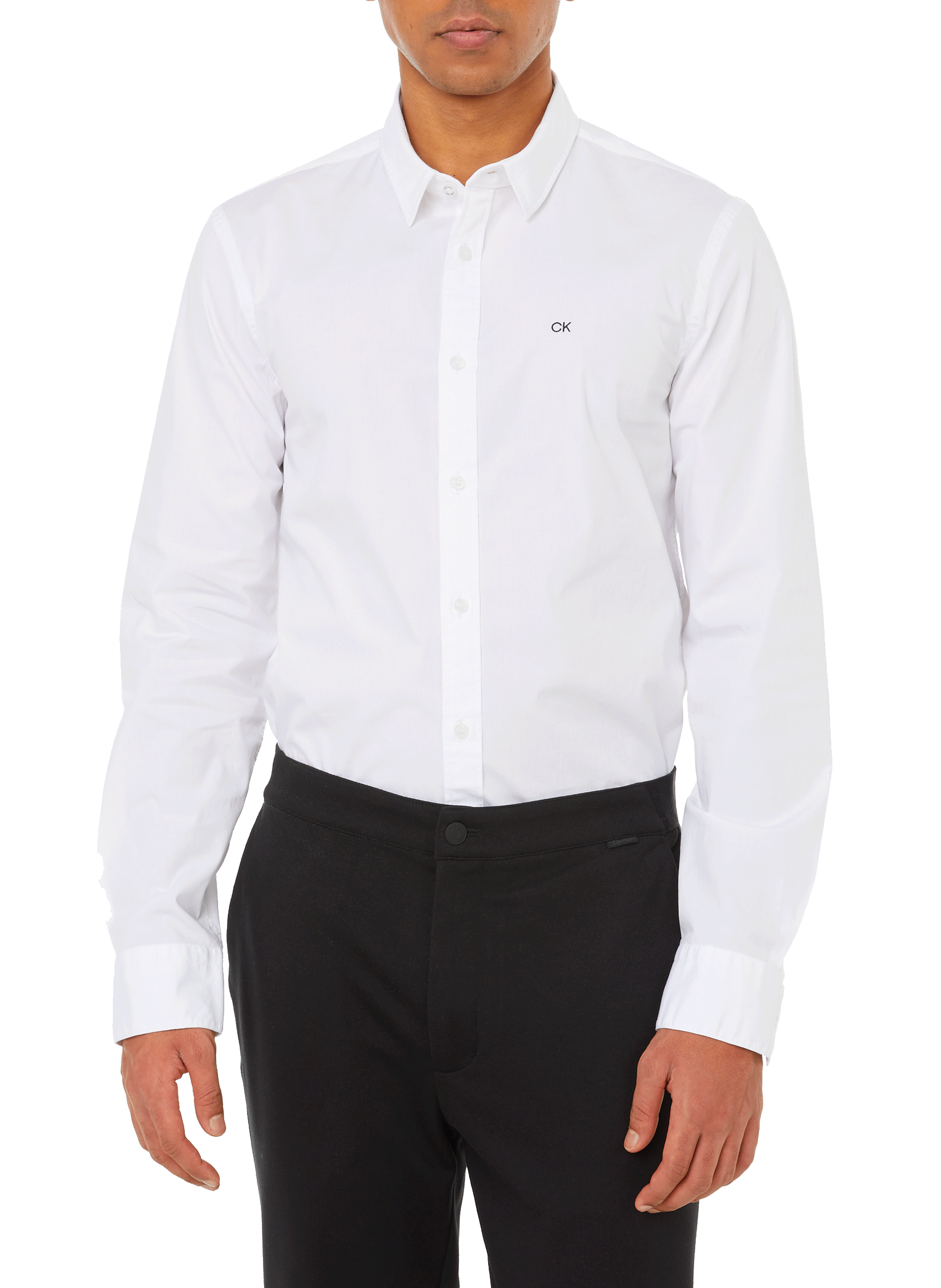 Slim-fit poplin shirt CALVIN KLEIN White