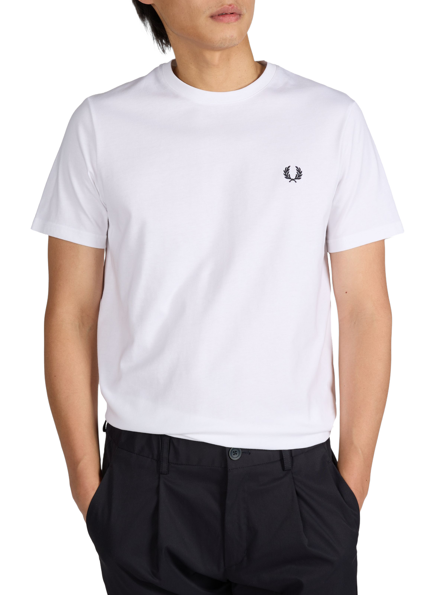 Cotton round-neck T-shirt FRED PERRY White
