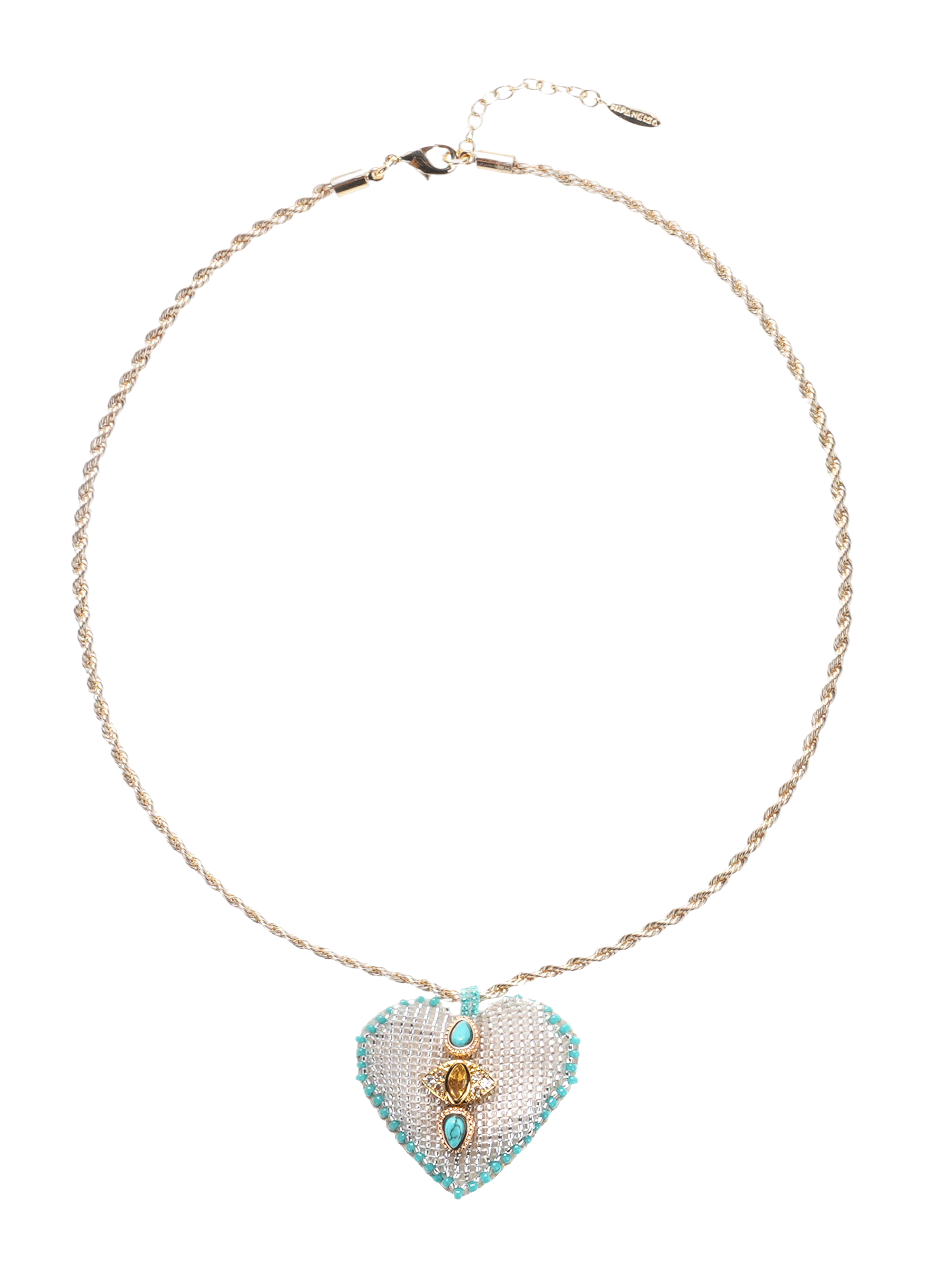 Collier chaîne avec pendentif perles tissées fortaza HIPANEMA Blanc