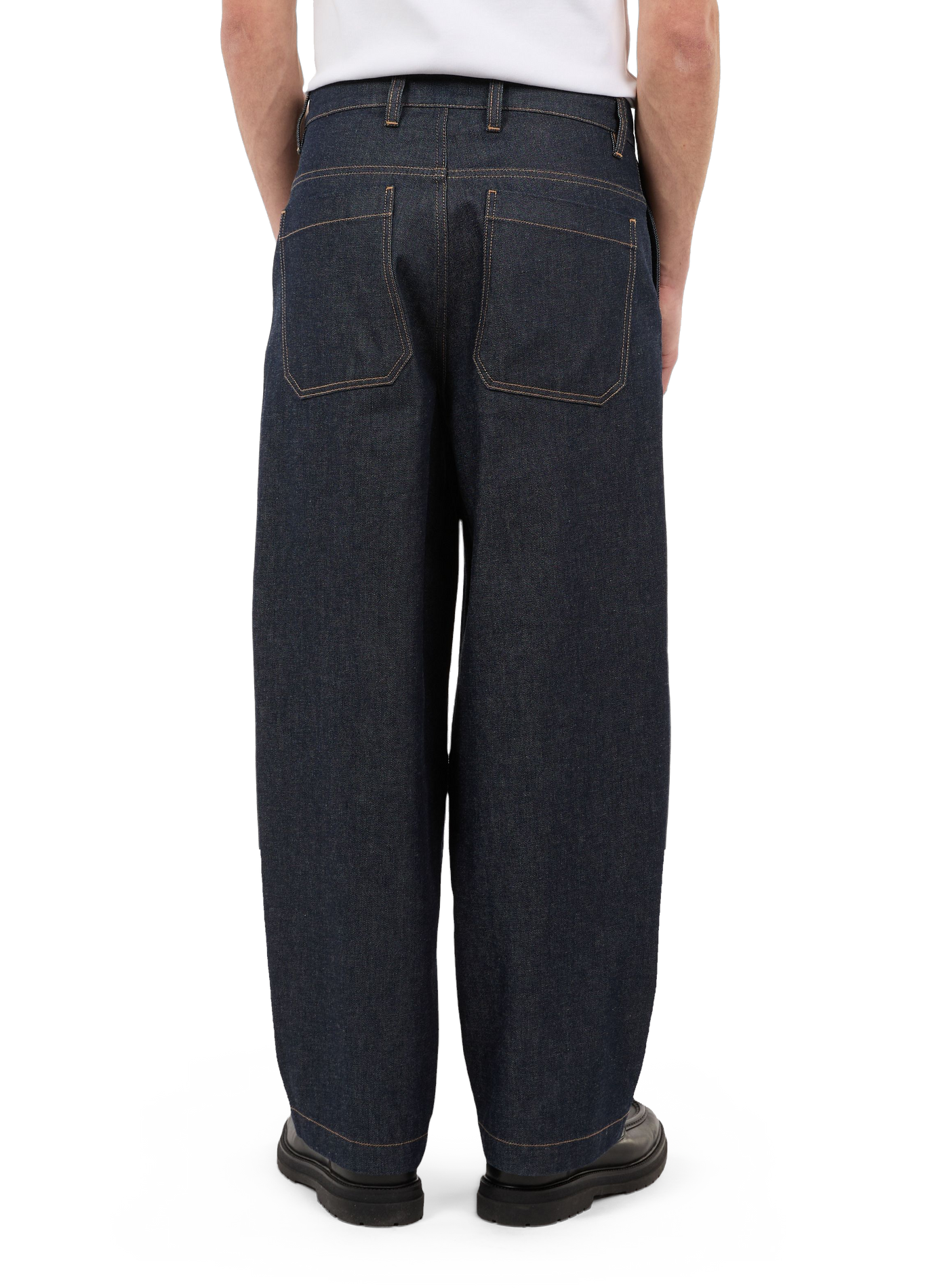 Wide-leg Haver raw cotton jeans Blue