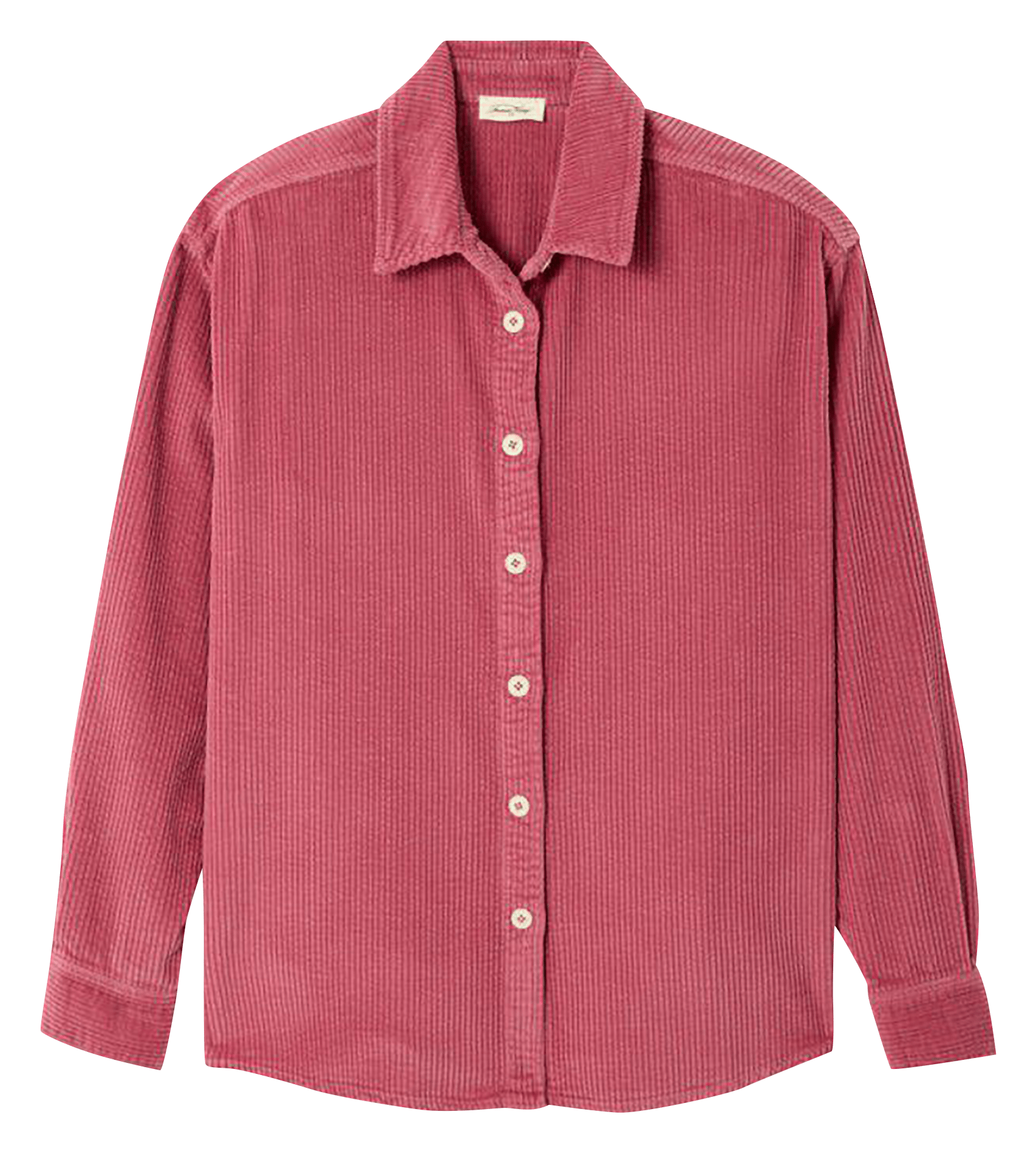 Surchemise col classique en velours côtelé padow AMERICAN VINTAGE Rouge