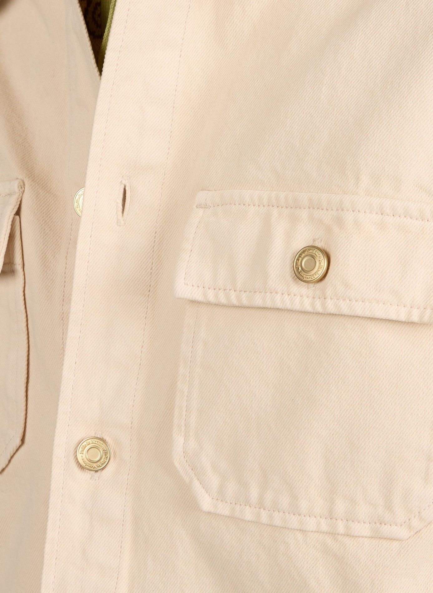 Straight cotton denim shirt DROLE DE MONSIEUR Beige