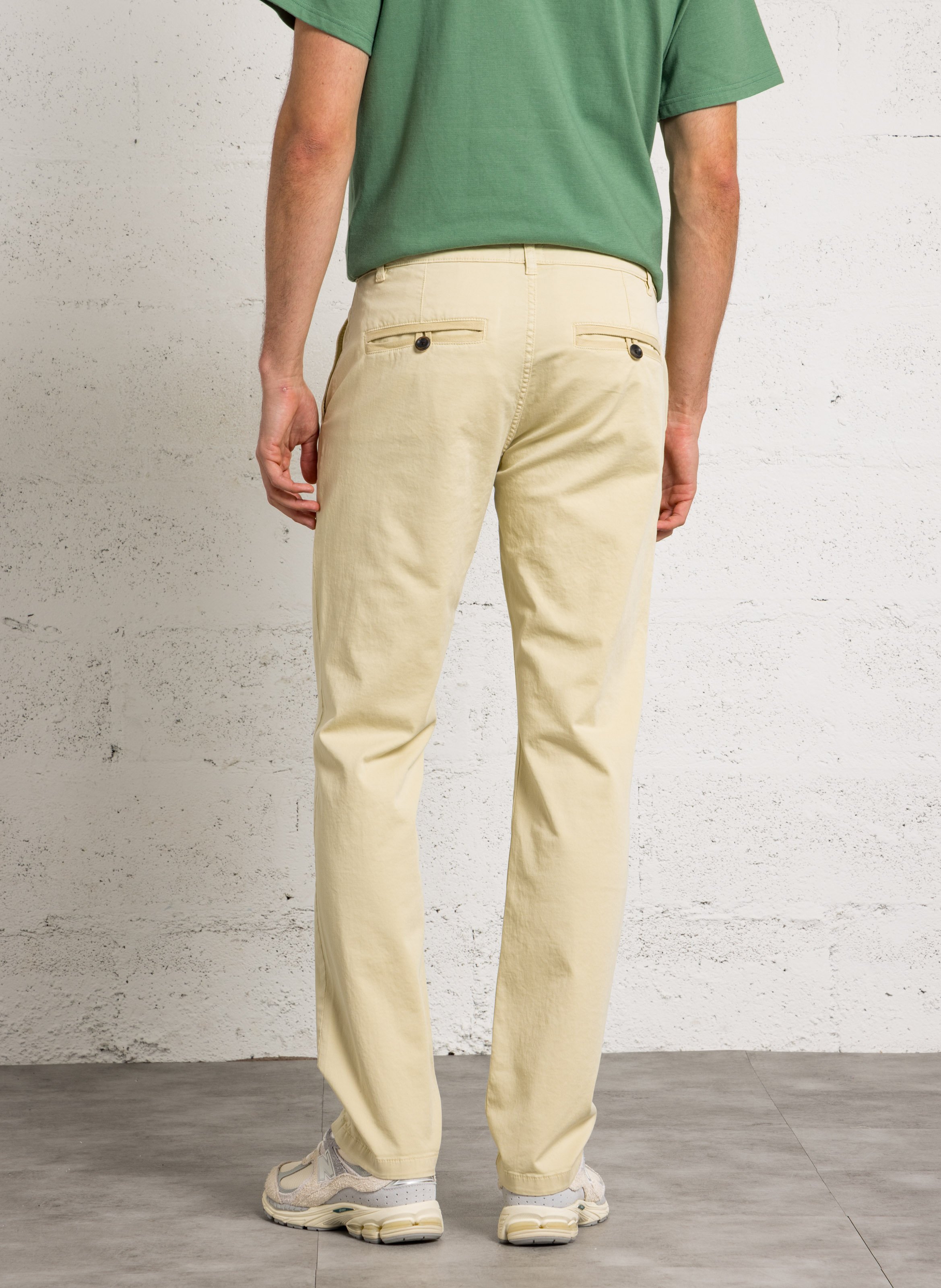 Pantalon chino uni en coton mélangé heritage ARMOR-LUX Beige