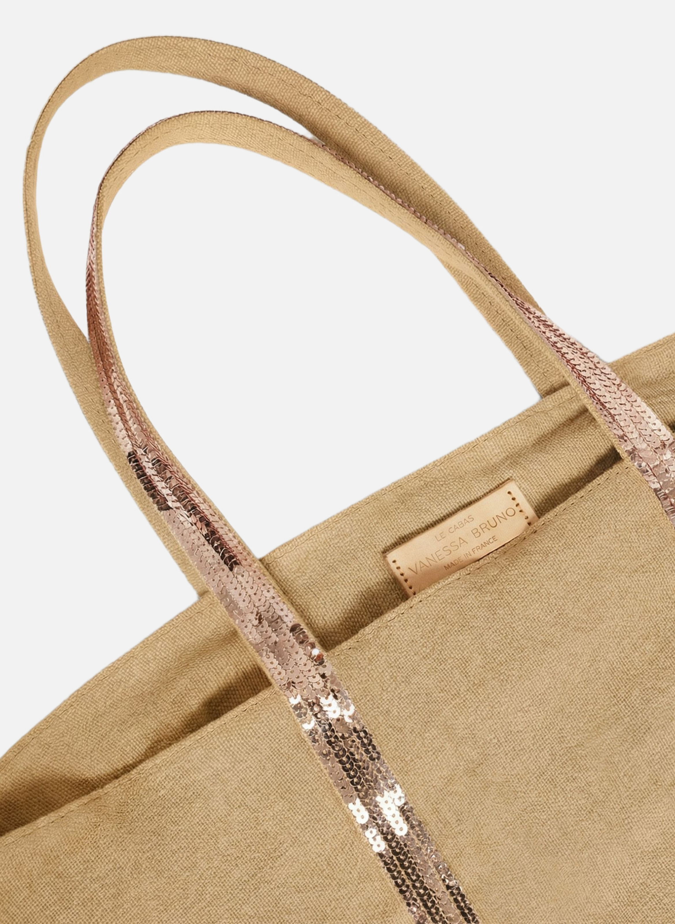 Cabas m zippé en lin VANESSA BRUNO Marron