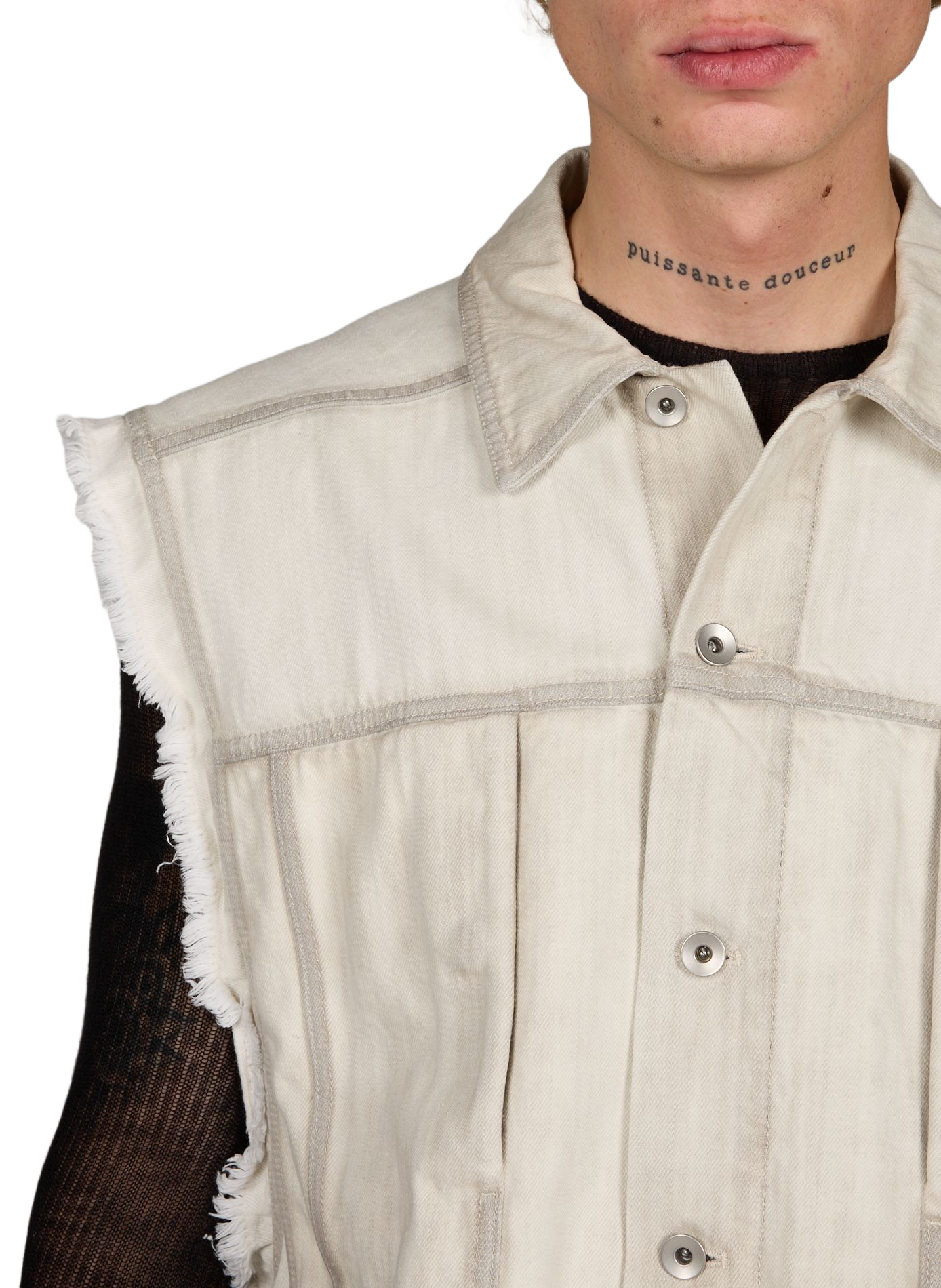 Veste sans manches effet déchiré RICK OWENS Beige