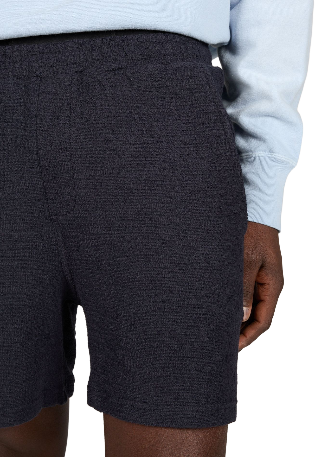 Gestructureerde korte textuur van gemengd katoen. SAMSOE SAMSOE Blauw