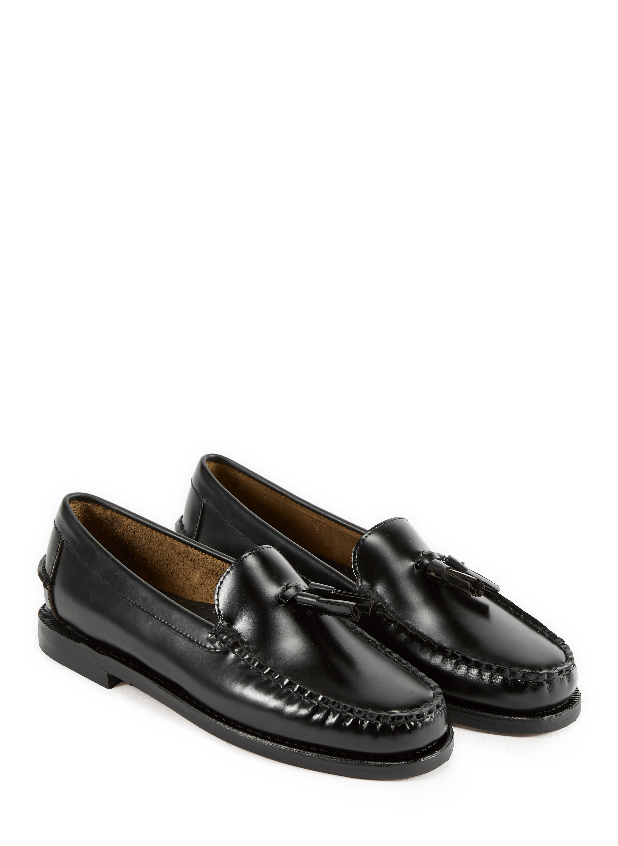 Mixed leather moccasins SEBAGO Black