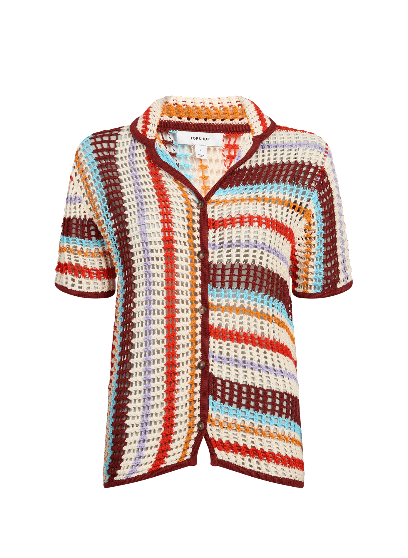 Crochet cotton shirt TSgerdi TOPSHOP Red