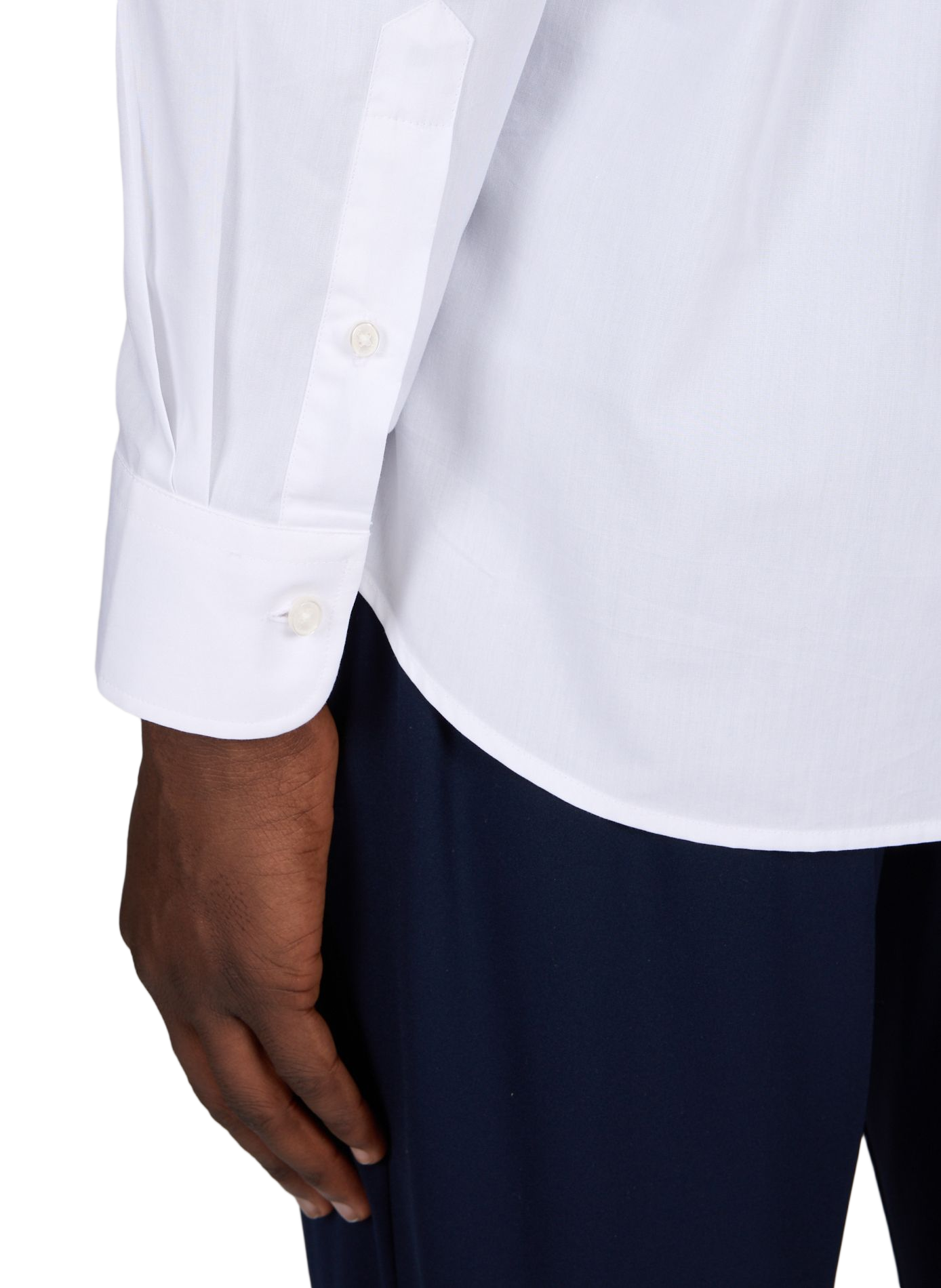 Chemise droite à poche en coton EDEN PARK Blanc