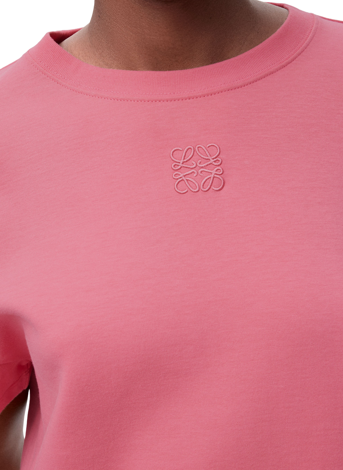 Asymmetrisches T-Shirt aus Baumwollmischung LOEWE Rosa