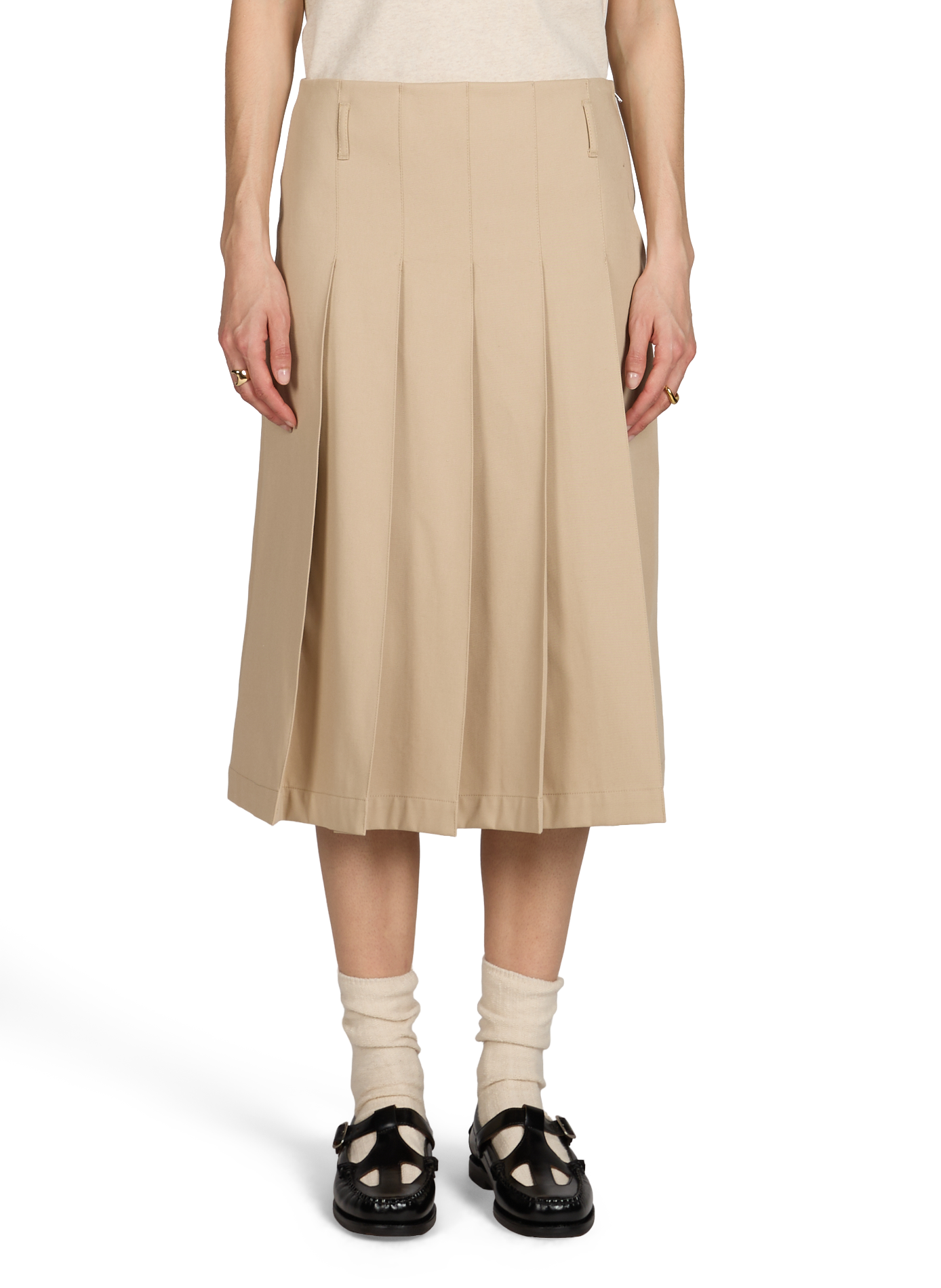 Pleated midi skirt A.P.C. Beige