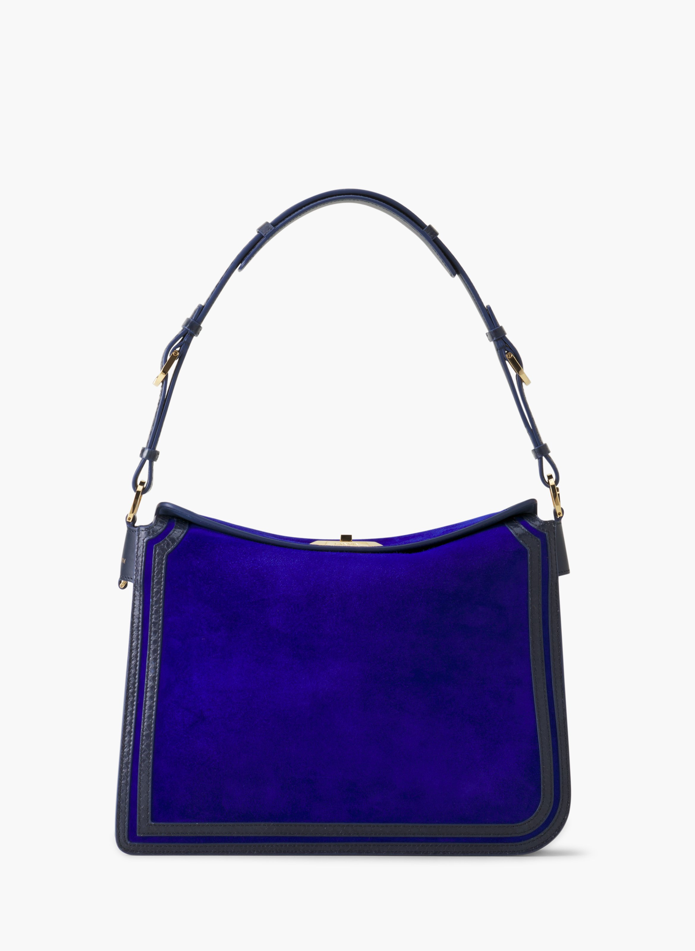 Sac compagnon en daim LANVIN Bleu