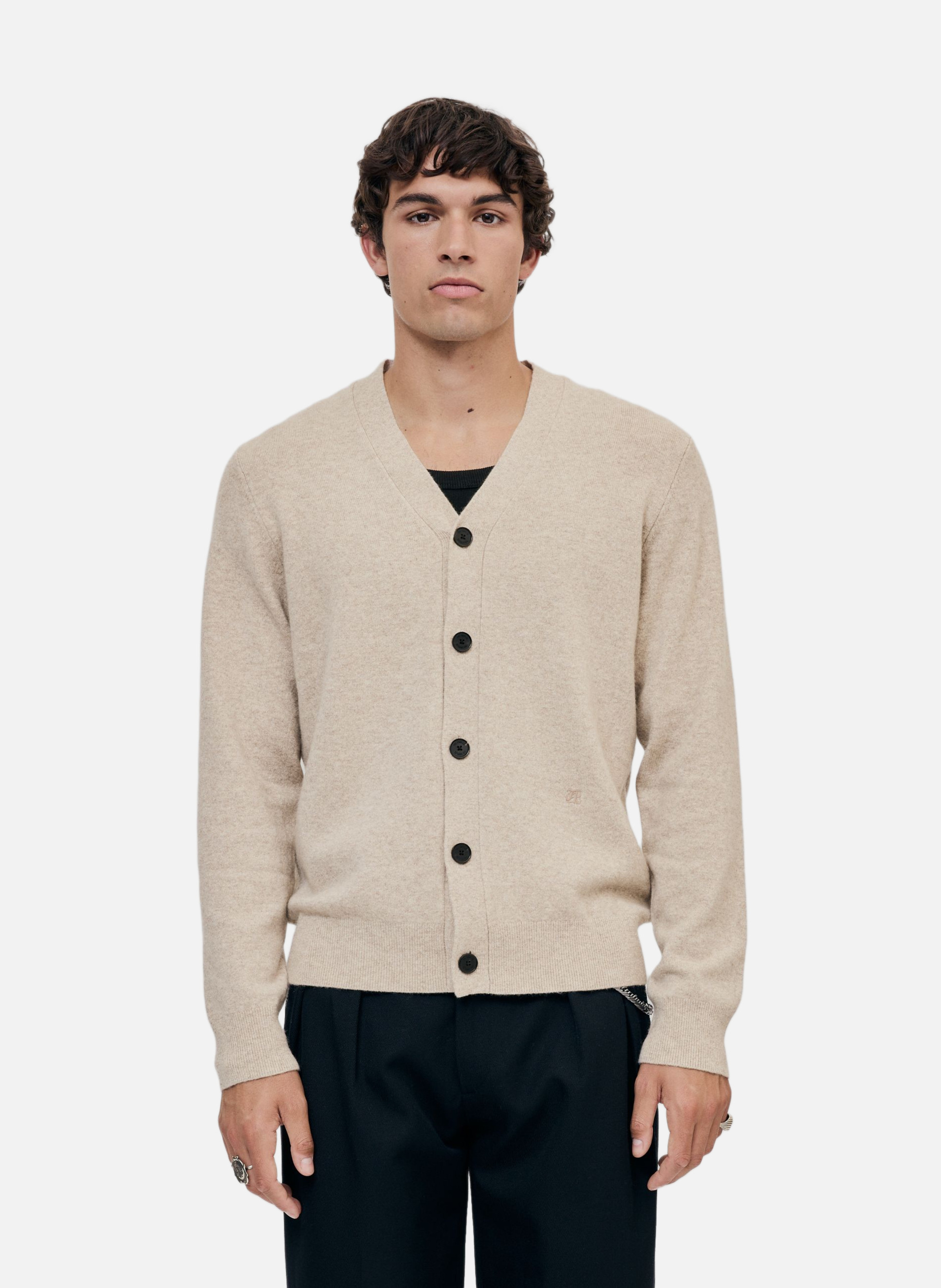 Cardigan en cachemire THE KOOPLES Beige