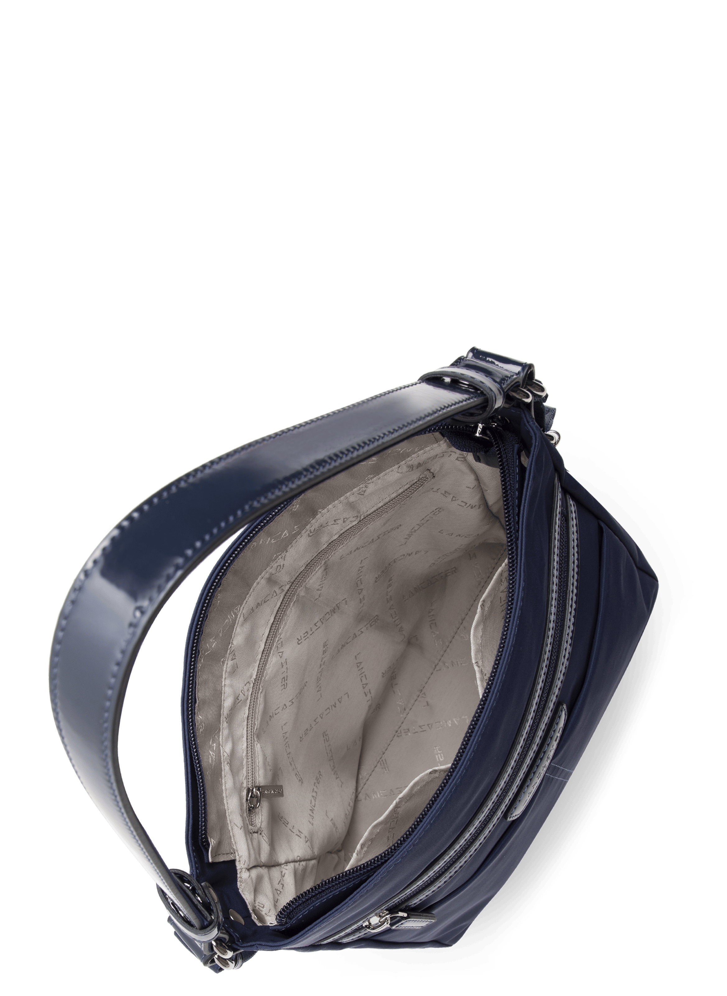 Sac besace - basic verni LANCASTER Bleu
