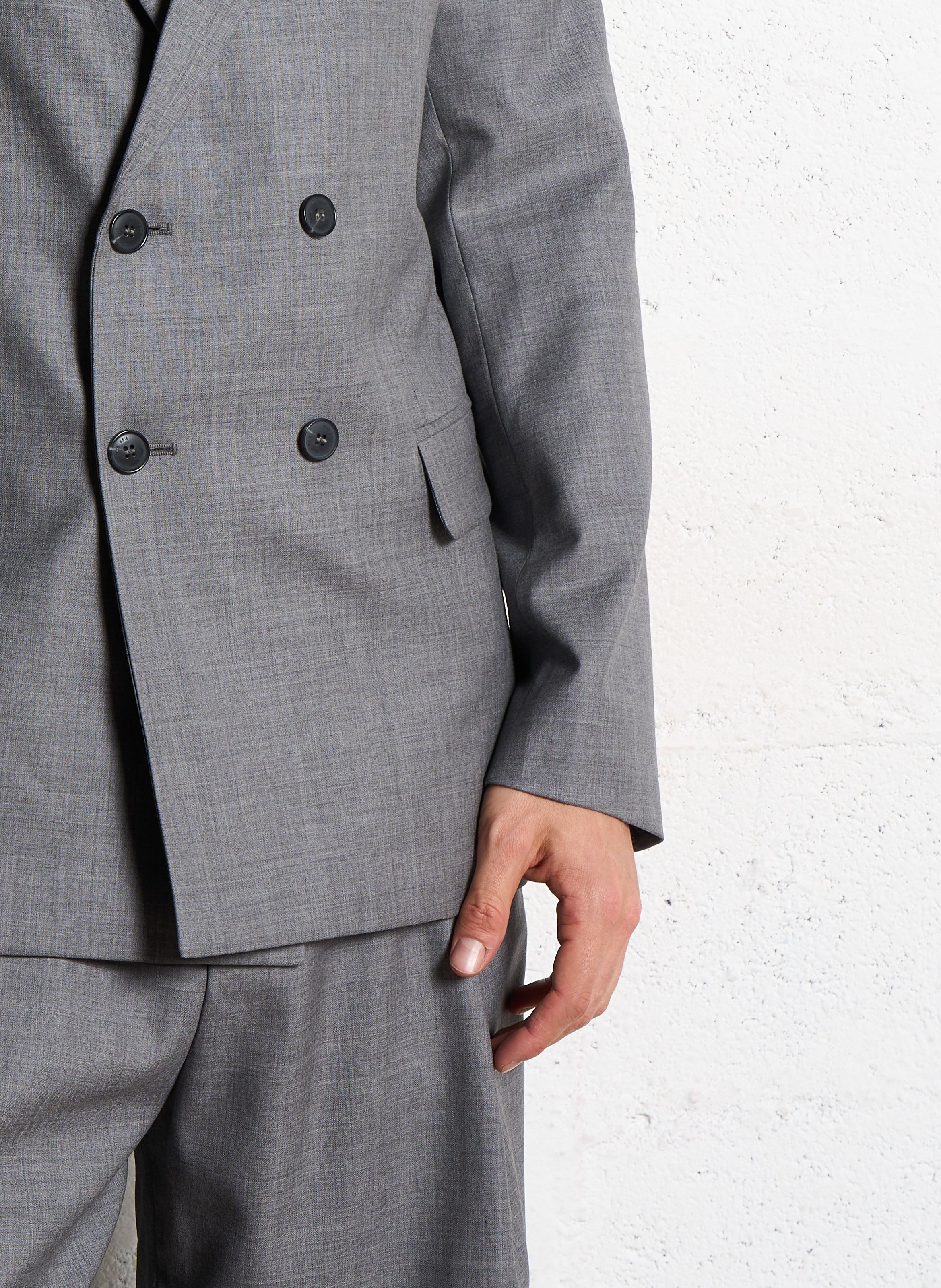 Veste de tailleur croisée à double boutonnage IKKS Gris